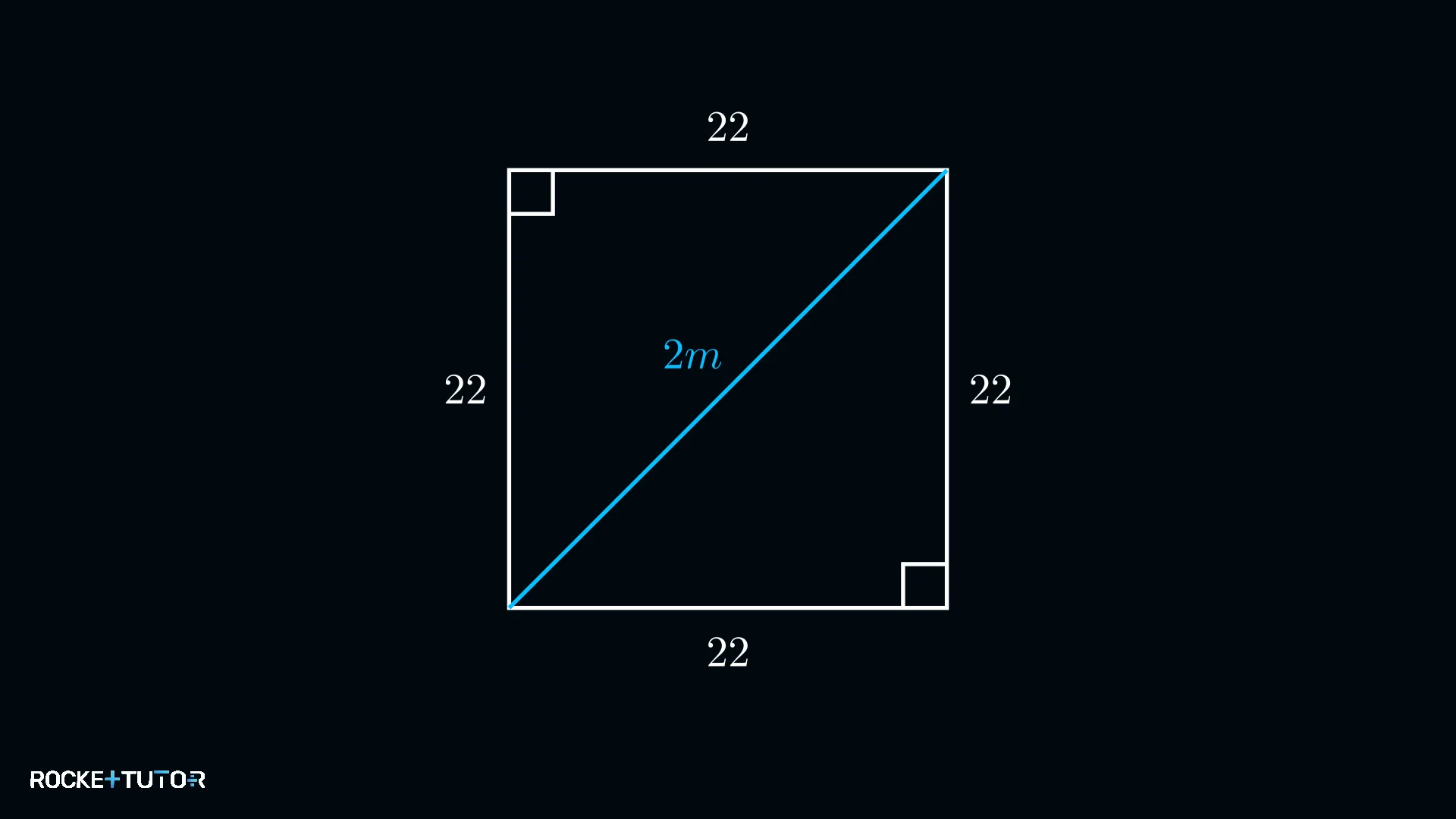 Quadratische Grundfläche mit Diagonale