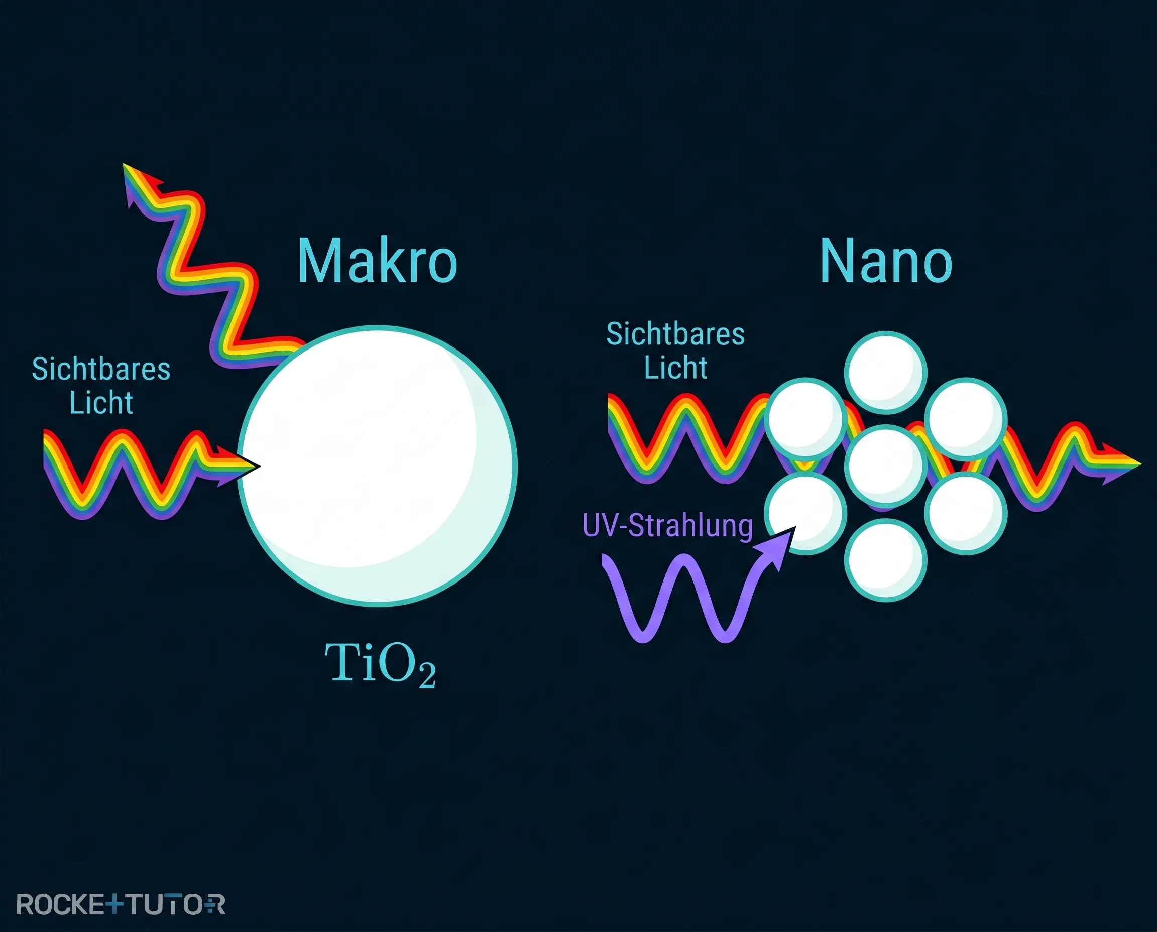 Makroskopisches Titandioxid und transparente Nanopartikel