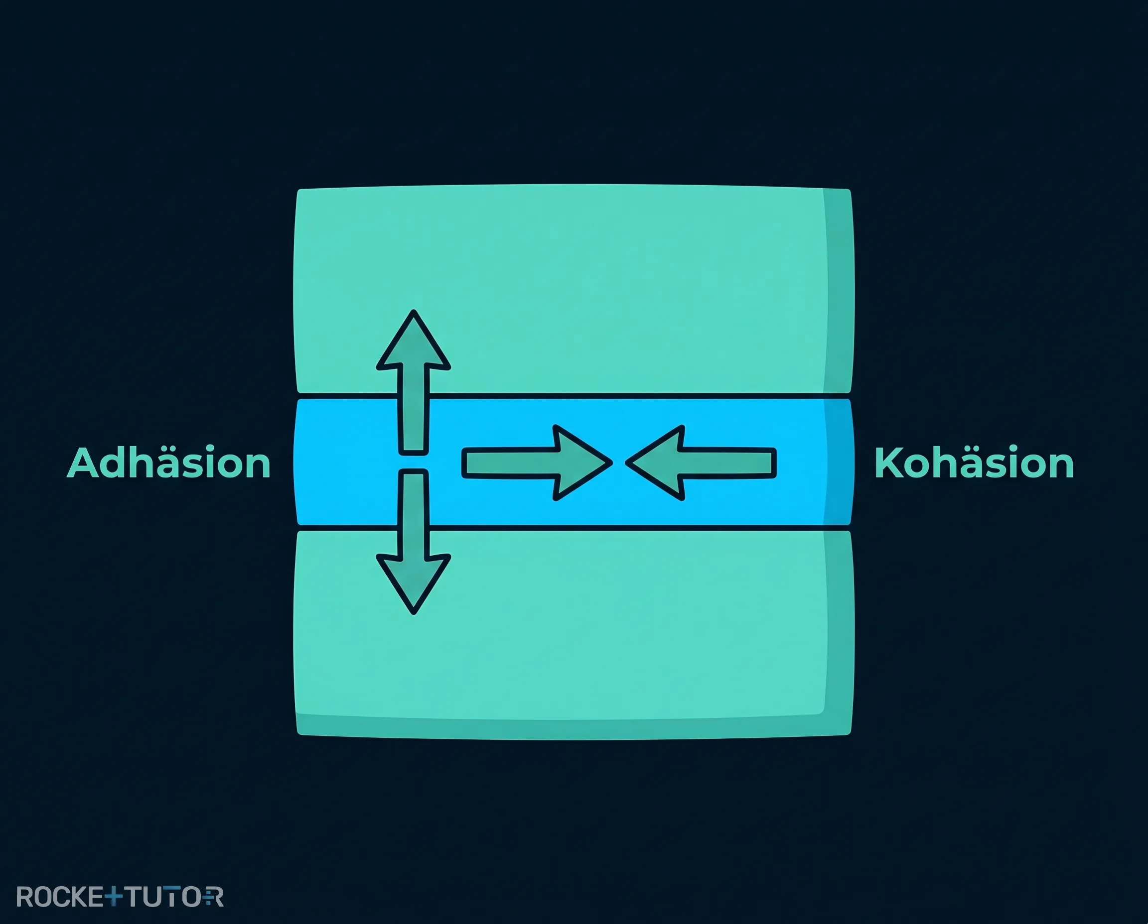 Adhäsion und Kohäsion Prinzip