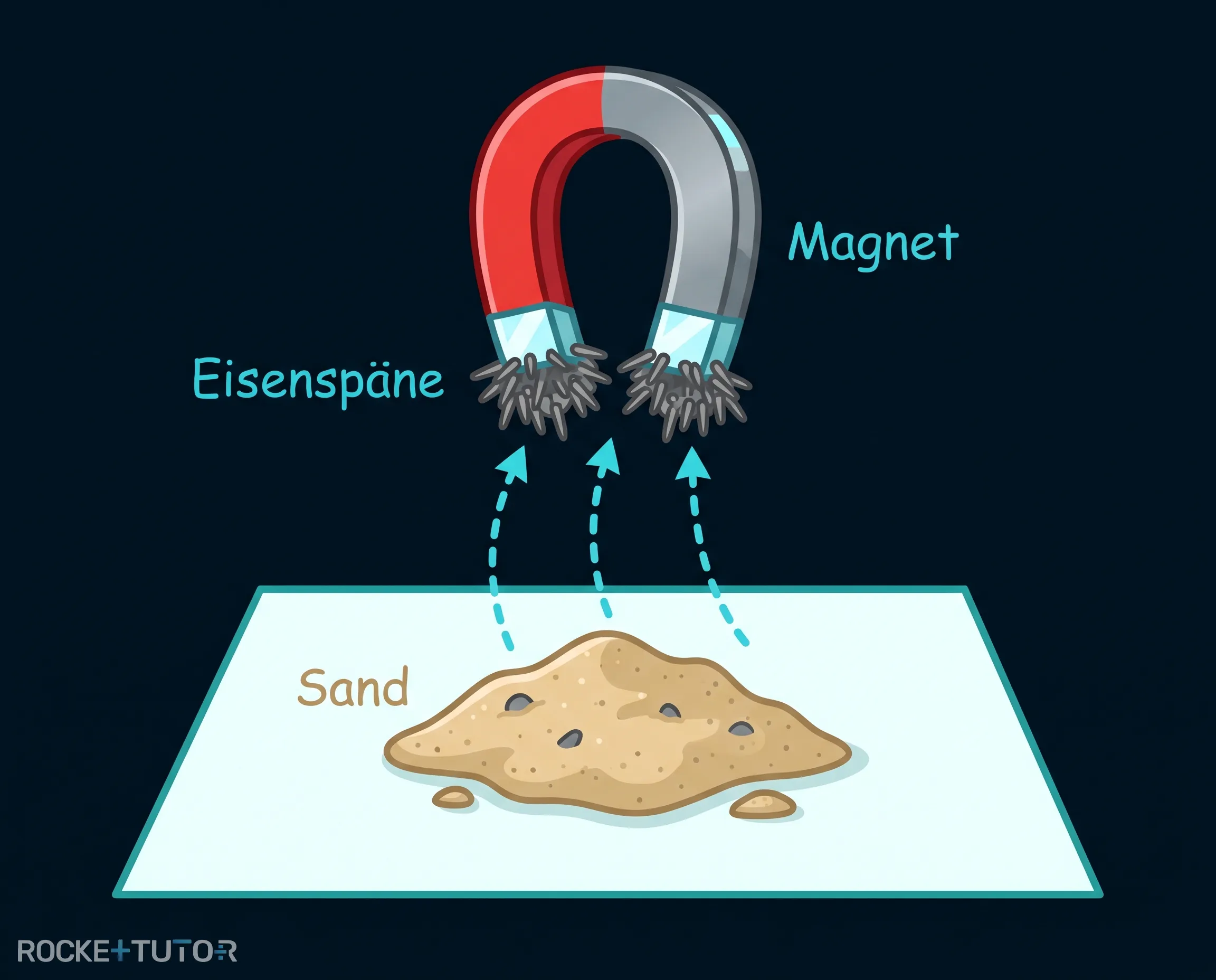 Trennung mit einem Magneten