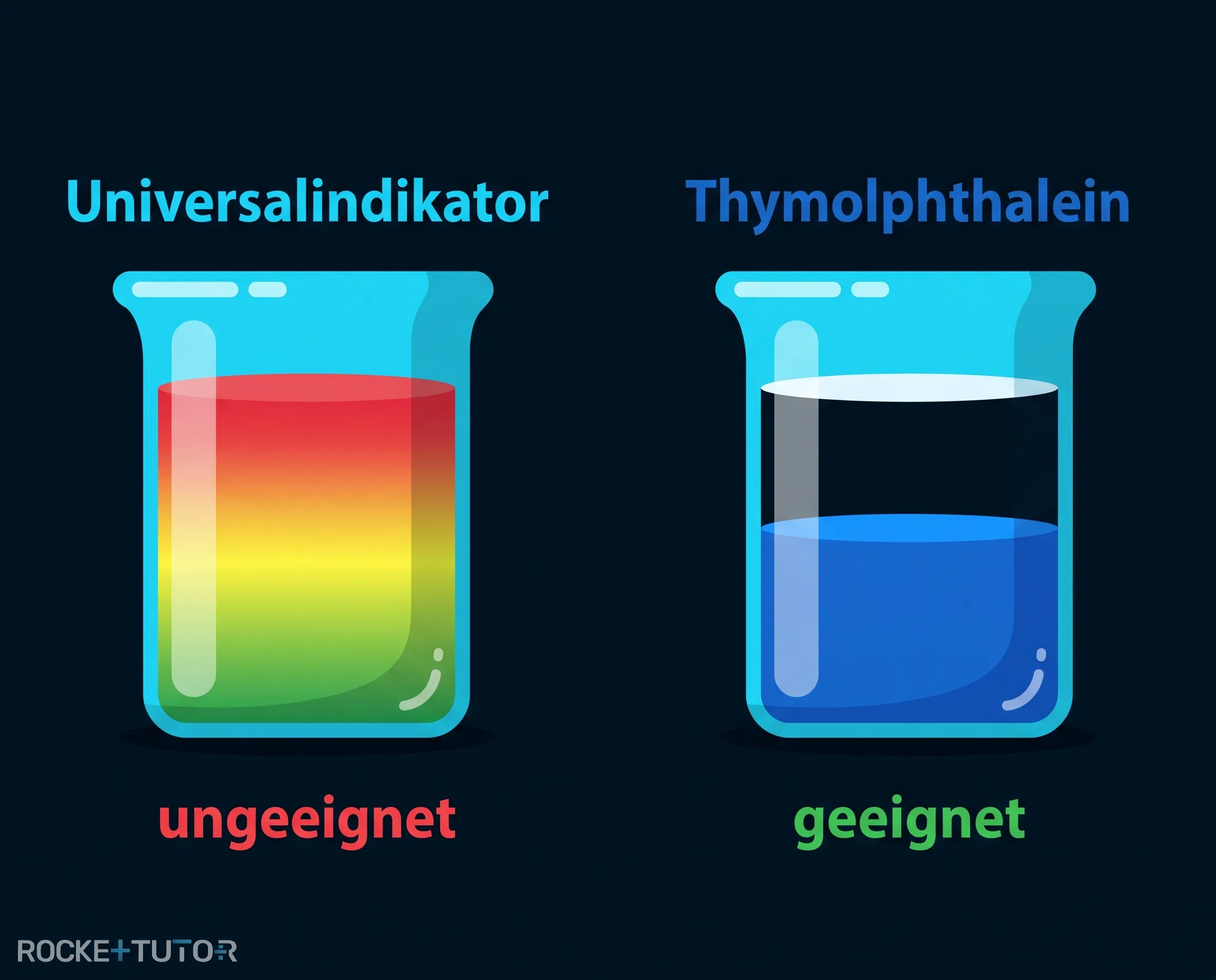Farbumschlag des Indikators