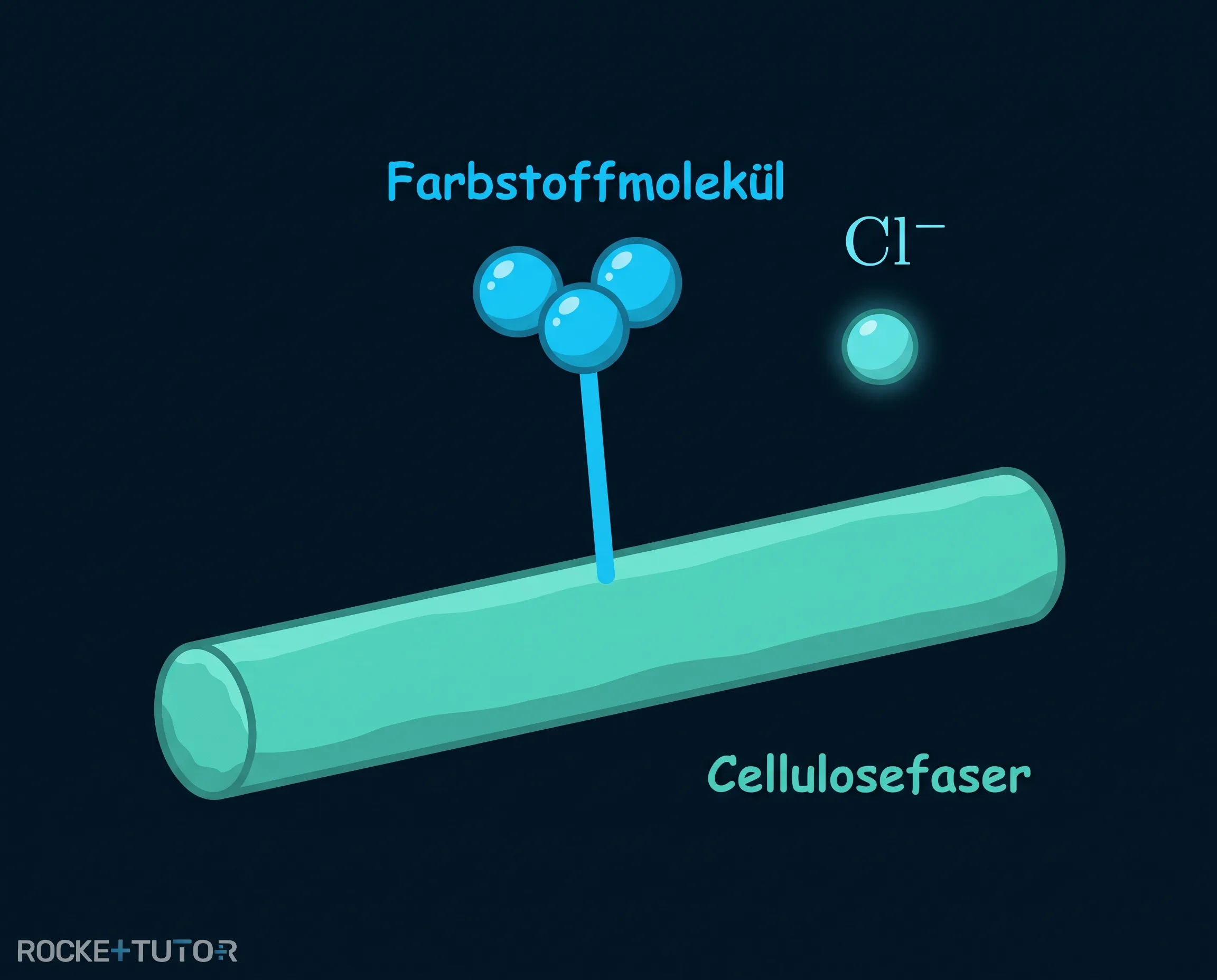 Chemische Reaktion bei der Reaktivfärbung