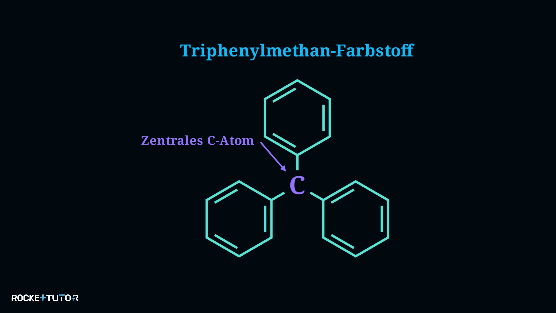 Strukturformel eines Triphenylmethanfarbstoffs