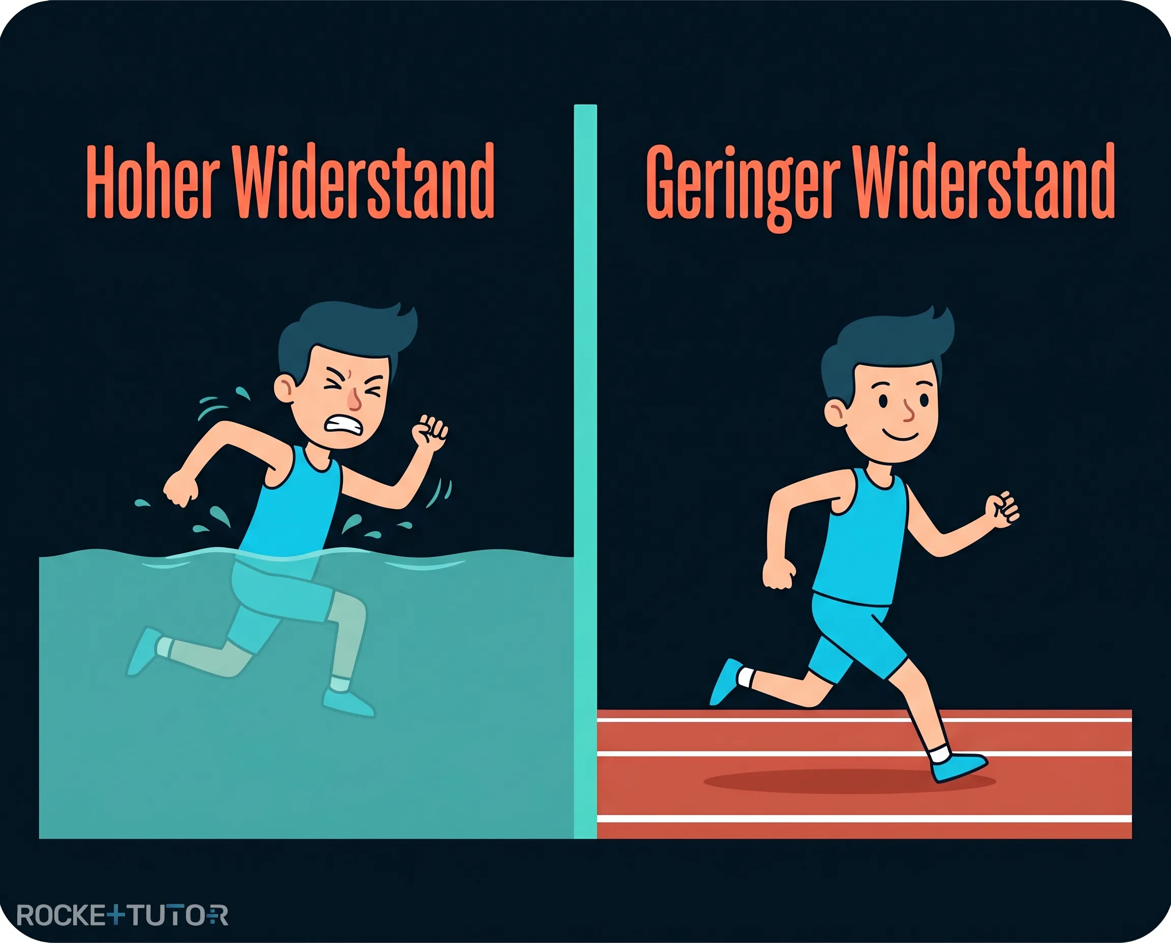Person rennt durch Wasser