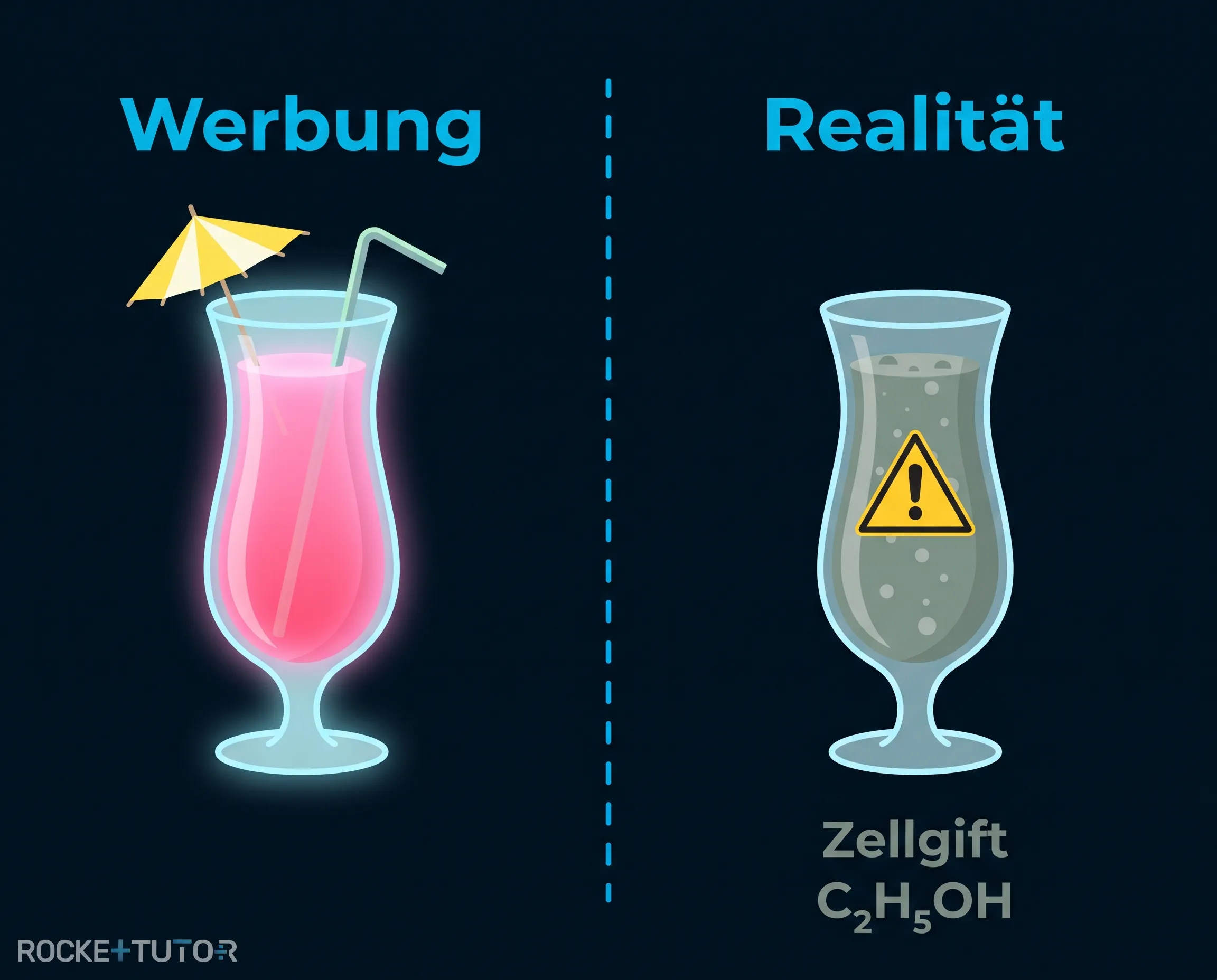 Bunte alkoholische Getränke auf einer Party