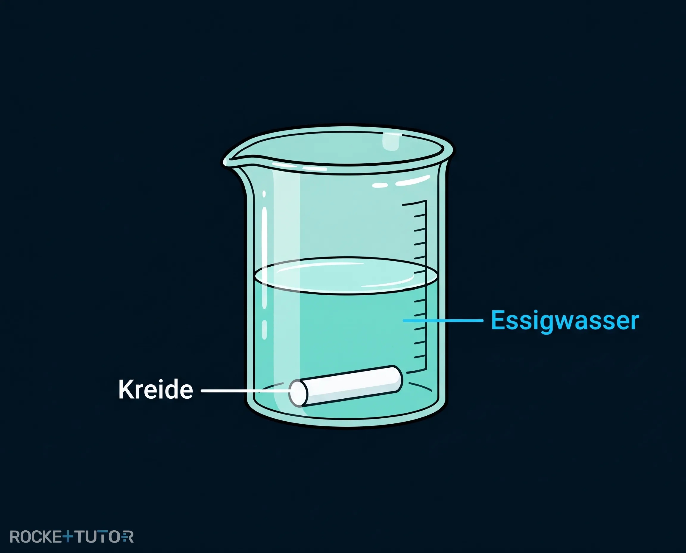 Kreide in einem Becherglas