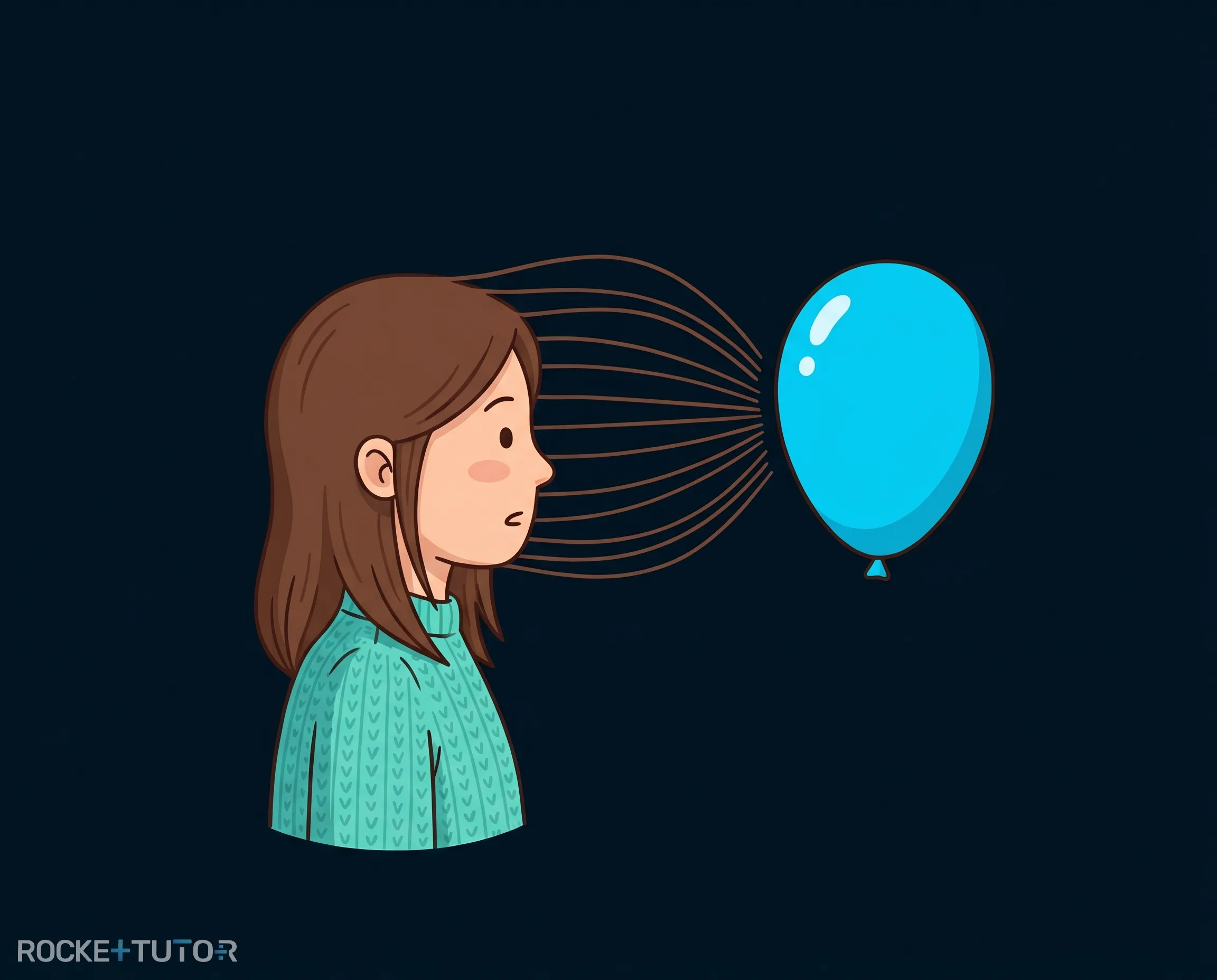 Luftballon zieht Haare an