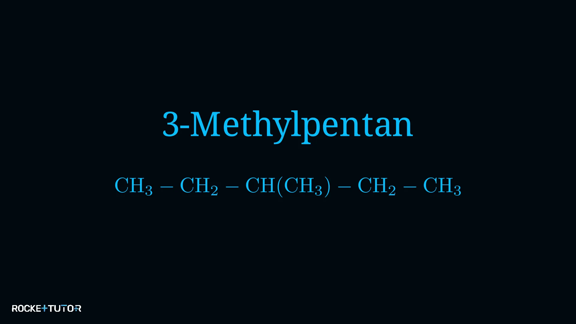 Halbstrukturformel von 3-Methylpentan