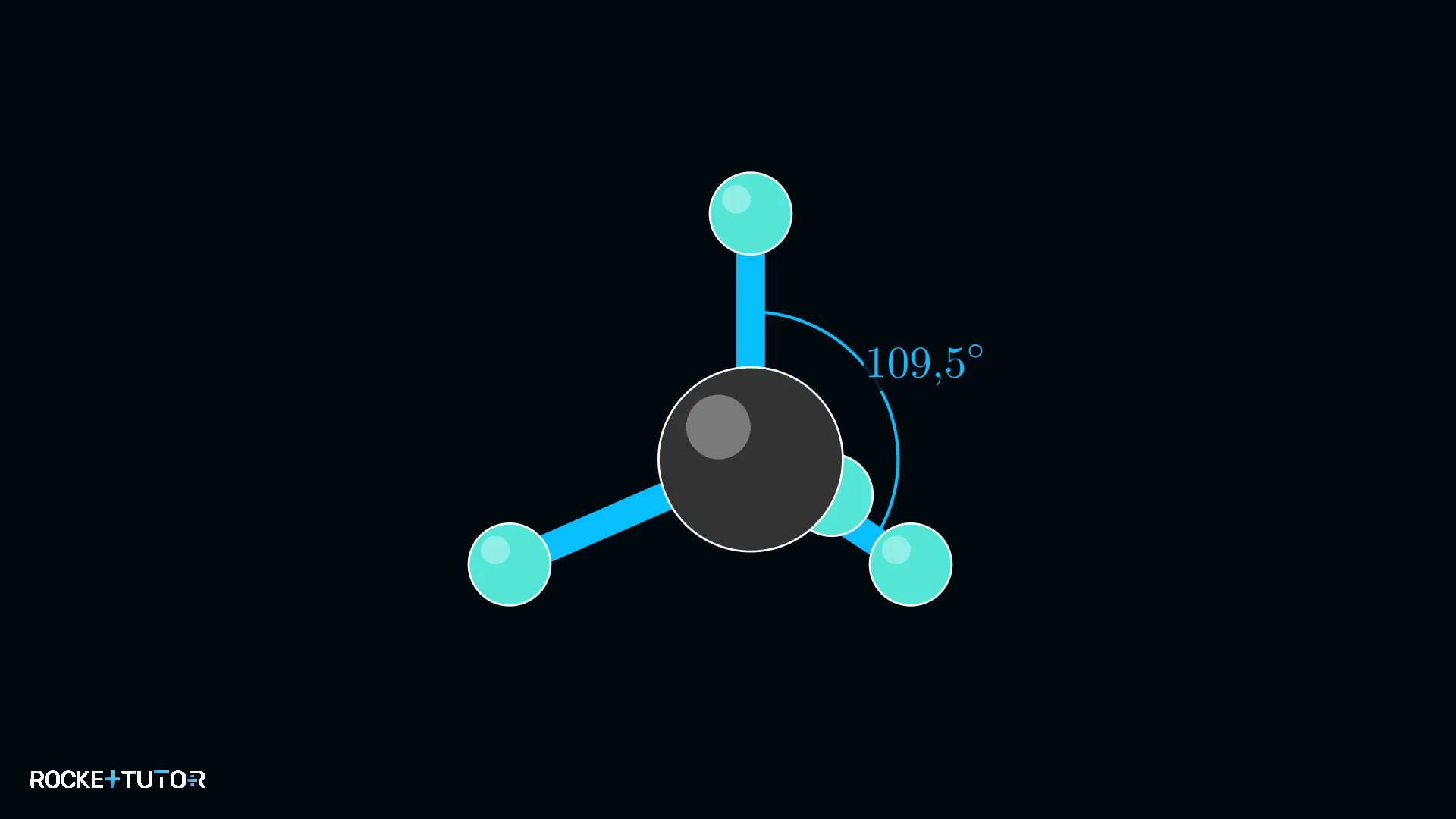 Tetraedrisches Methan Molekül