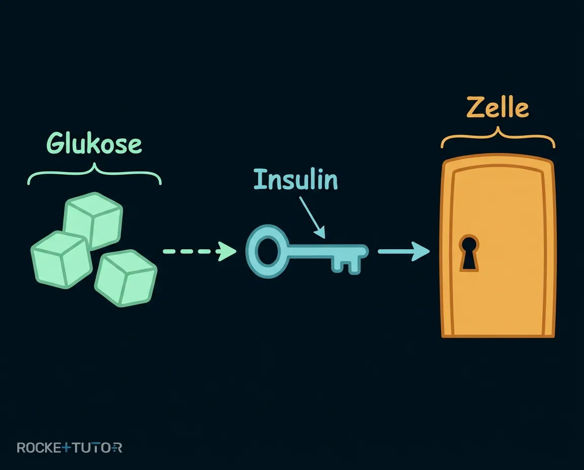 Vergleich Schlüssel und Schloss bei Diabetes