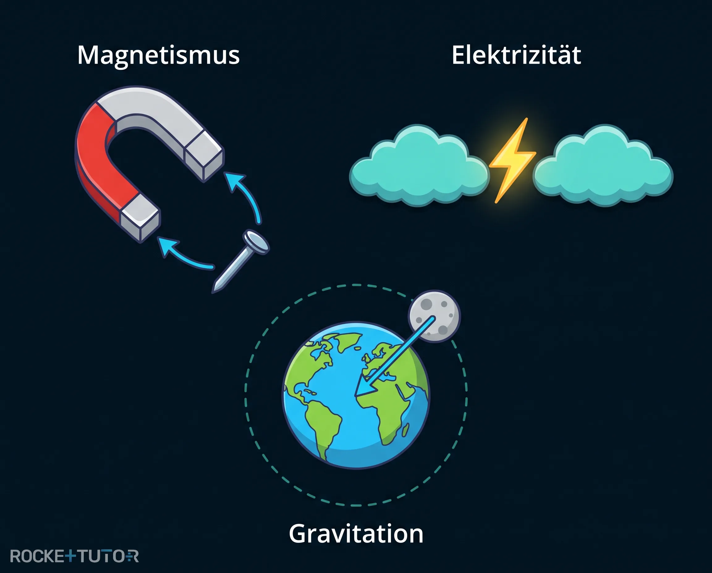Erde und Mond im Weltraum