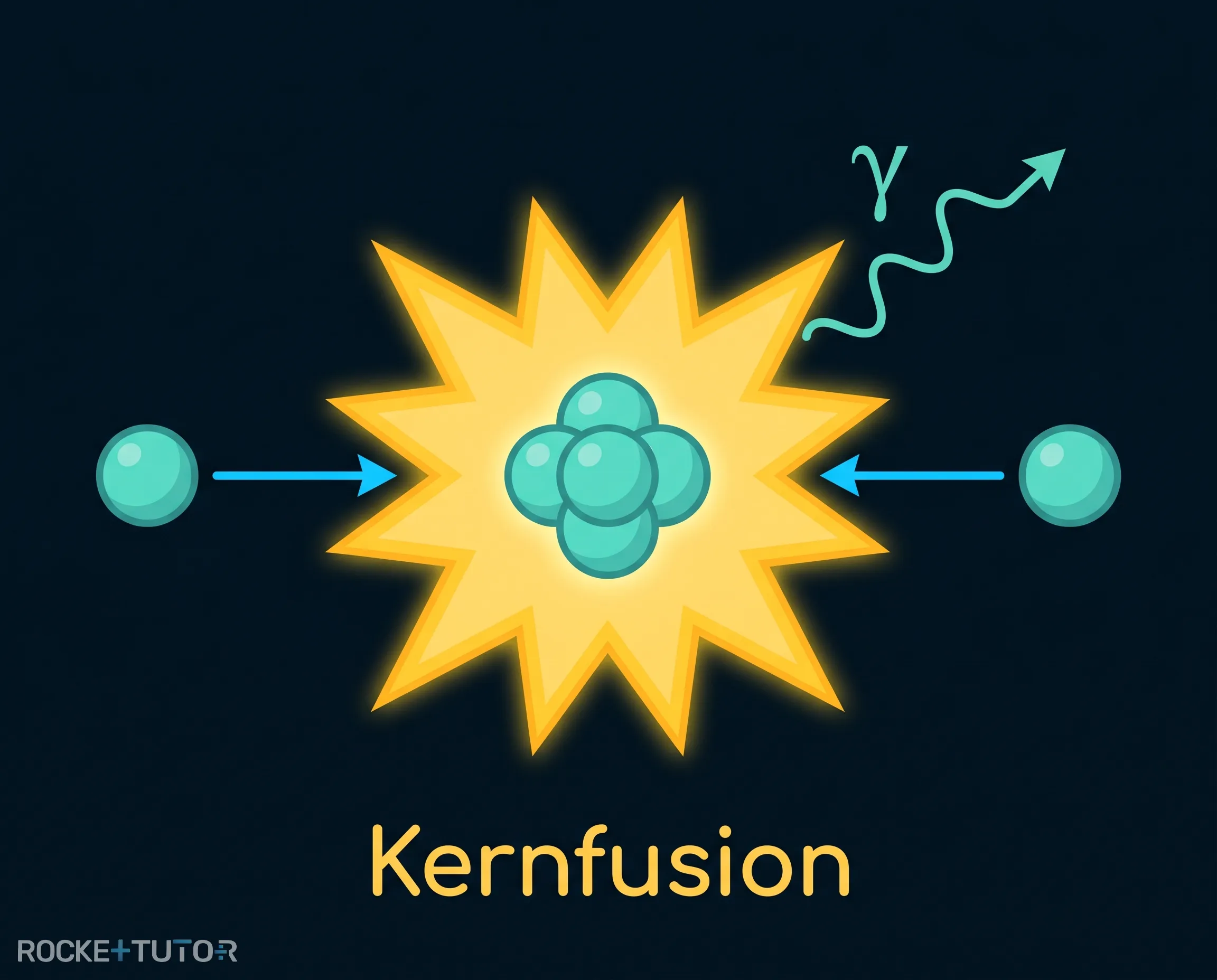 Veranschaulichung der Kernfusion
