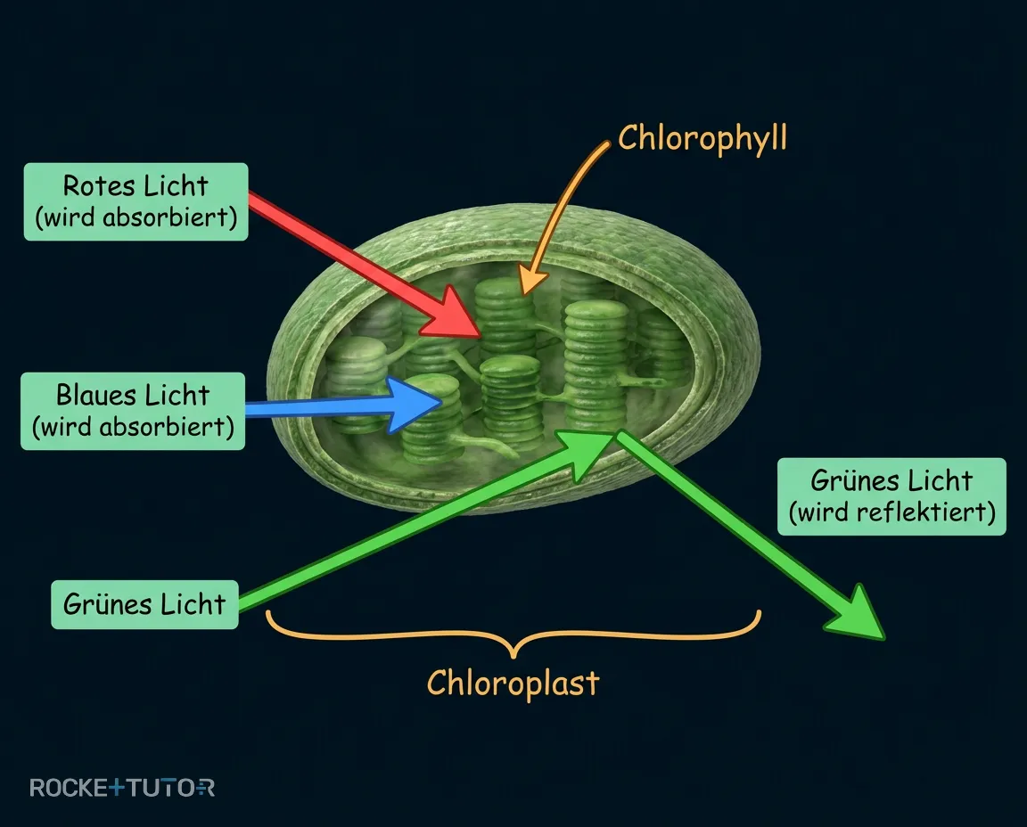 Lichtabsorption durch Chlorophyll