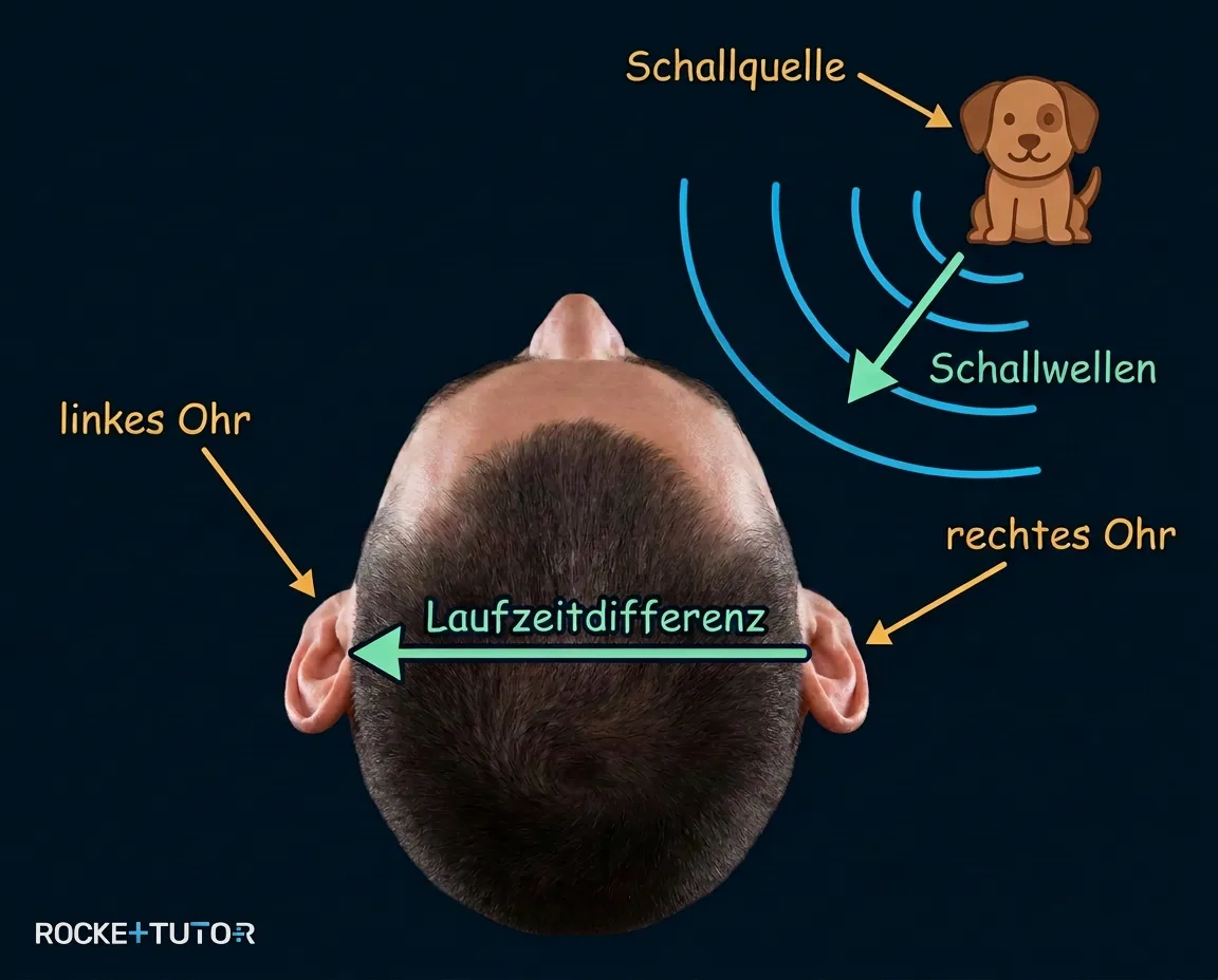 Richtungshören durch Laufzeitdifferenz