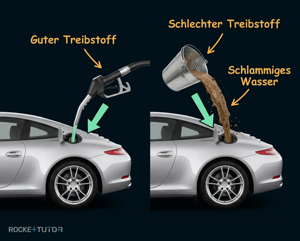 Sportwagen und Körper als Motor