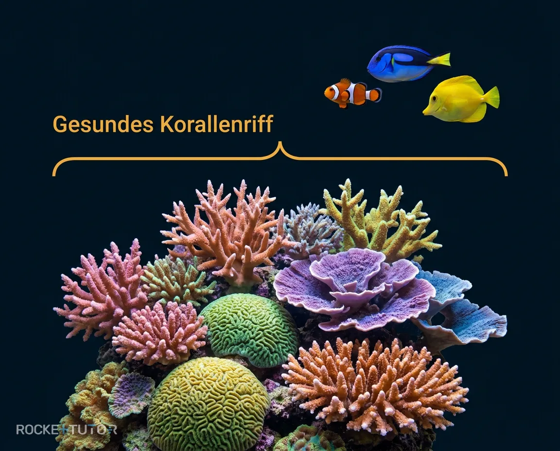 Buntes Korallenriff unter Wasser