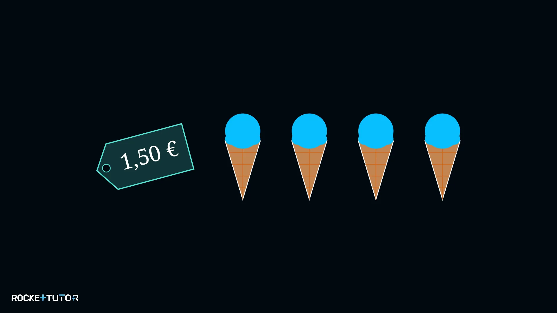 Vier Eis für jeweils 1,50 Euro