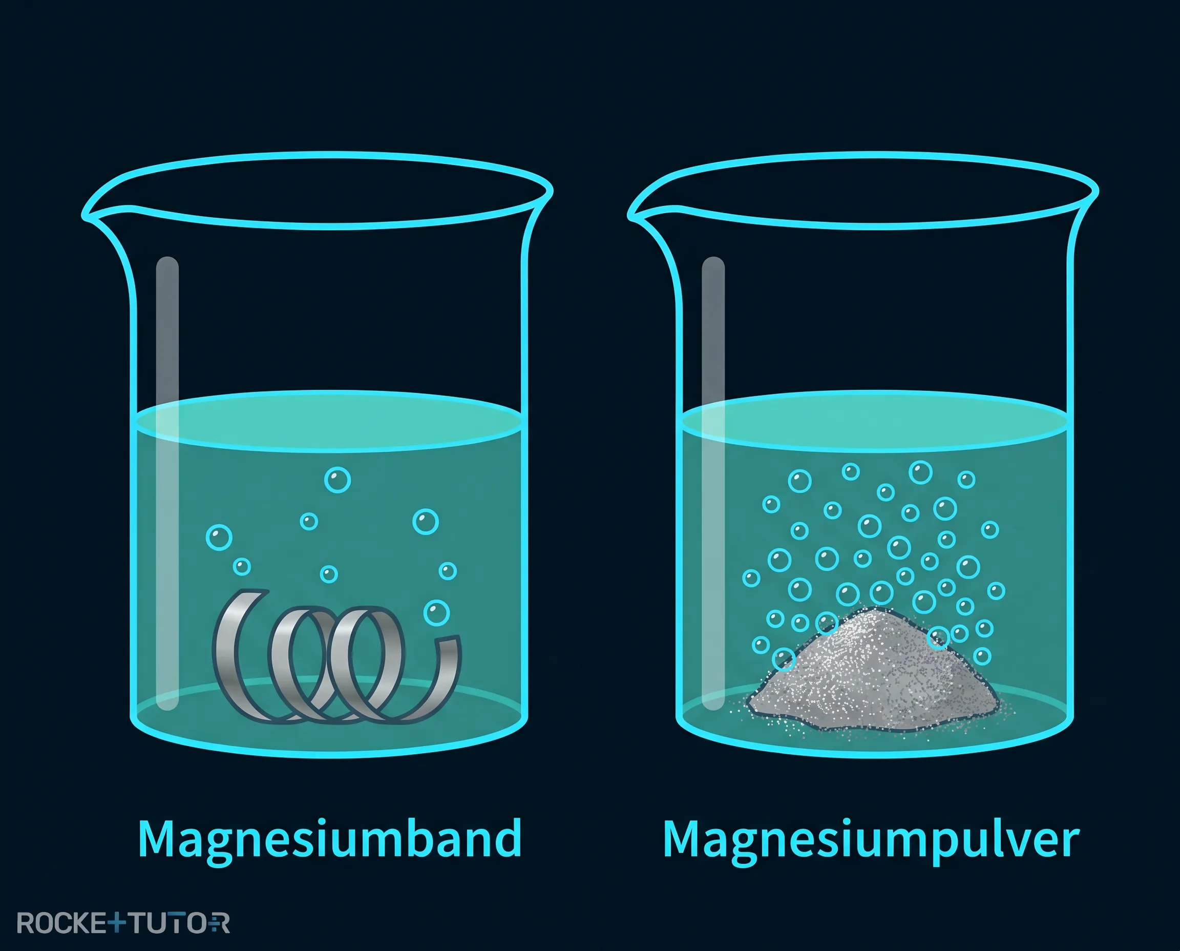 Magnesiumpulver und Magnesiumband