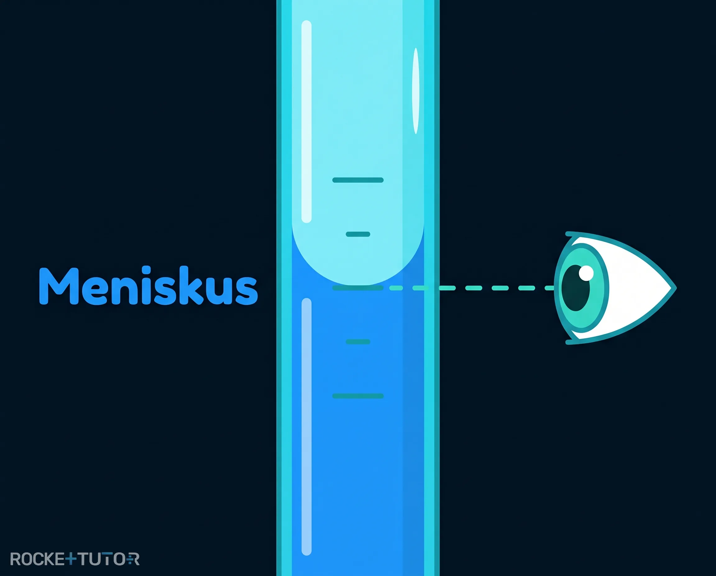 Meniskus im Glasrohr ablesen