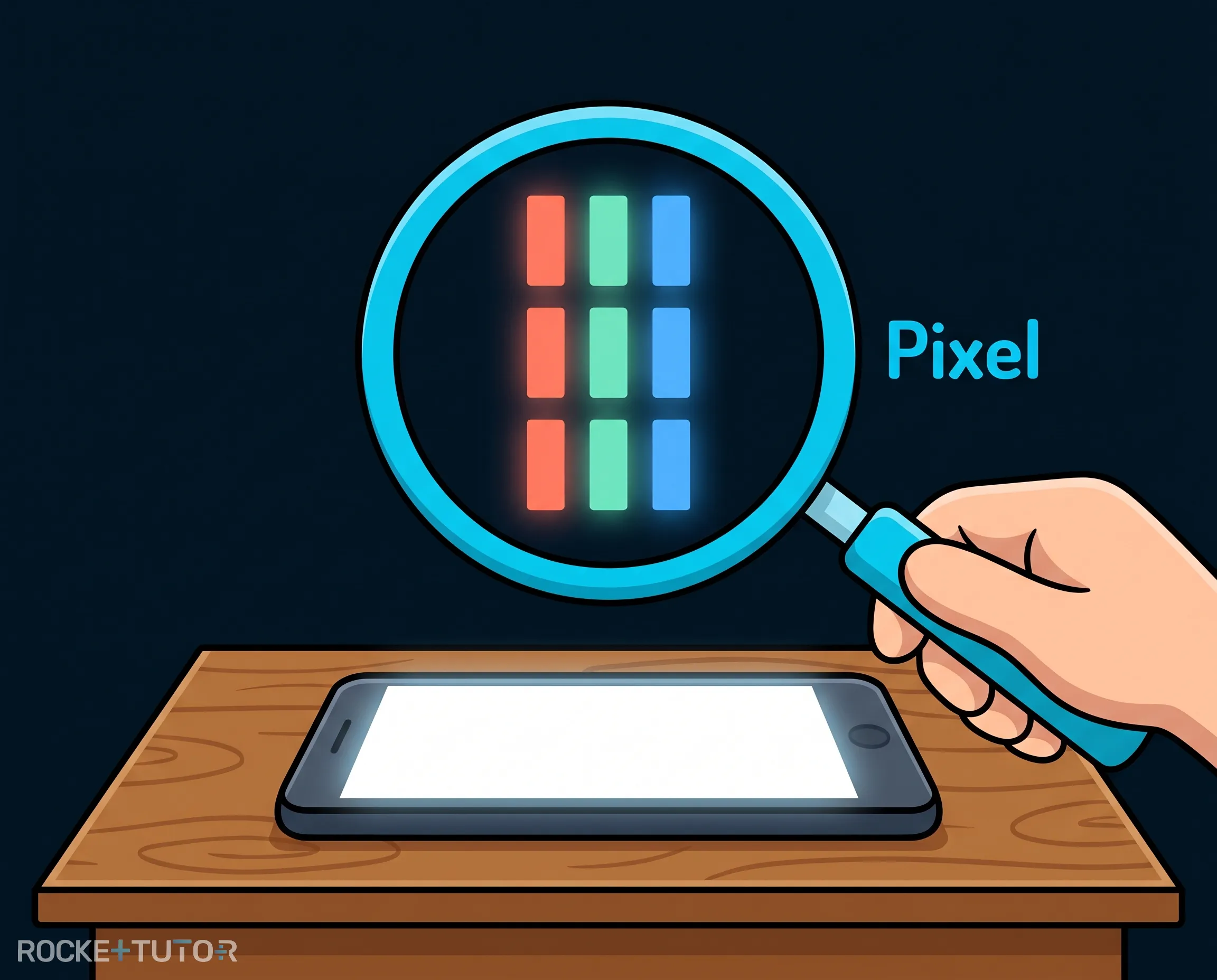 Pixel auf dem Bildschirm