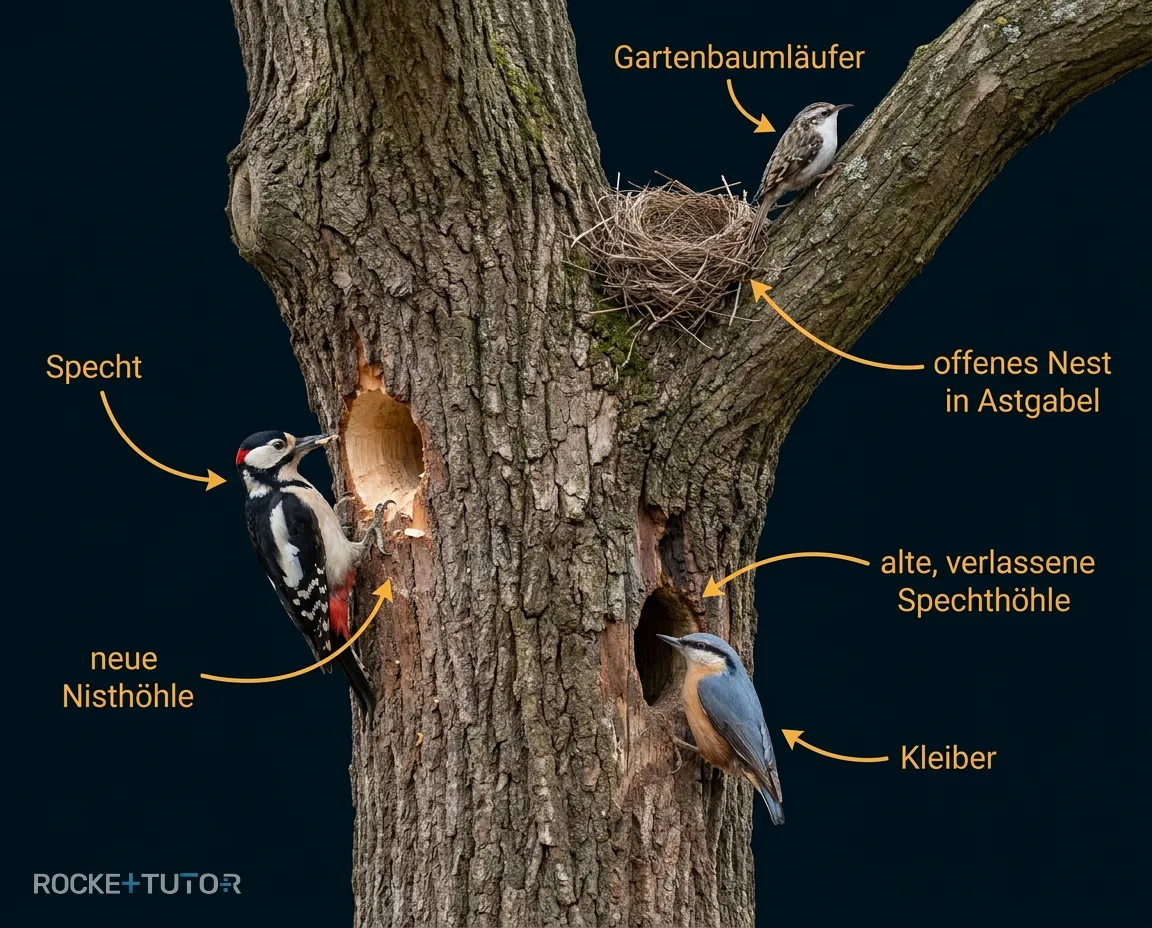 Nischendifferenzierung bei heimischen Waldvögeln