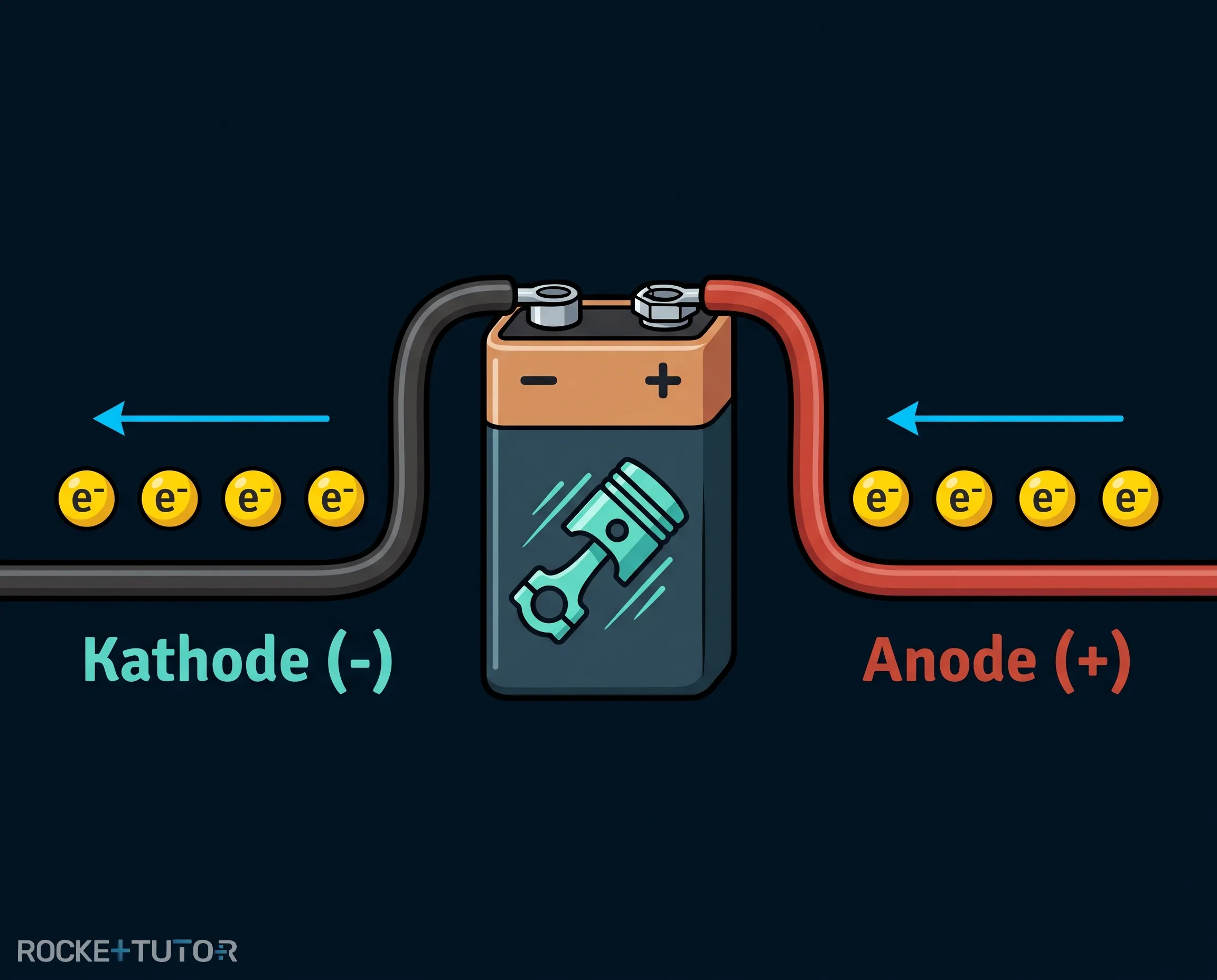 Batterie als Elektronenpumpe