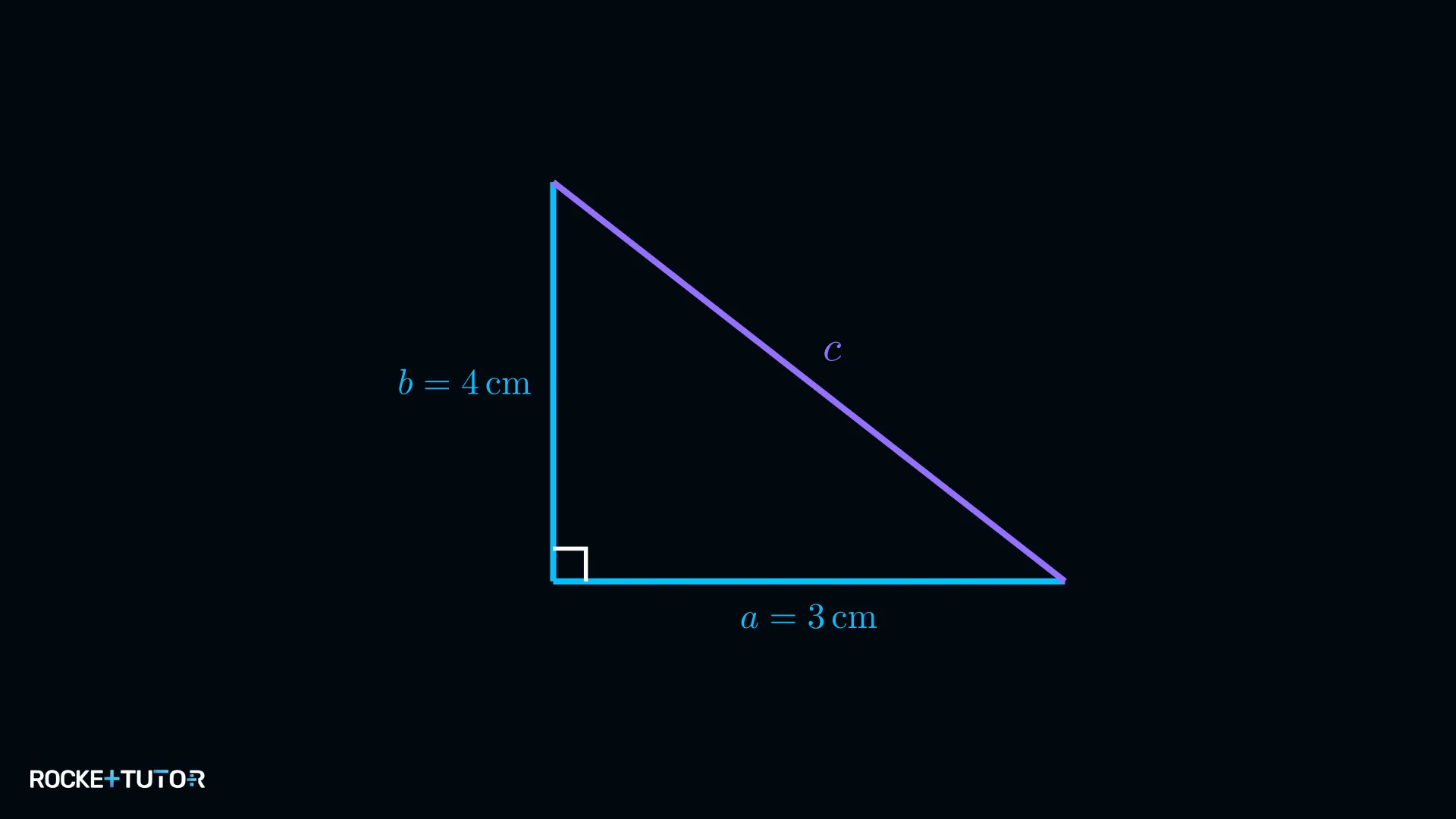 Dreieck mit Katheten 3 cm und 4 cm