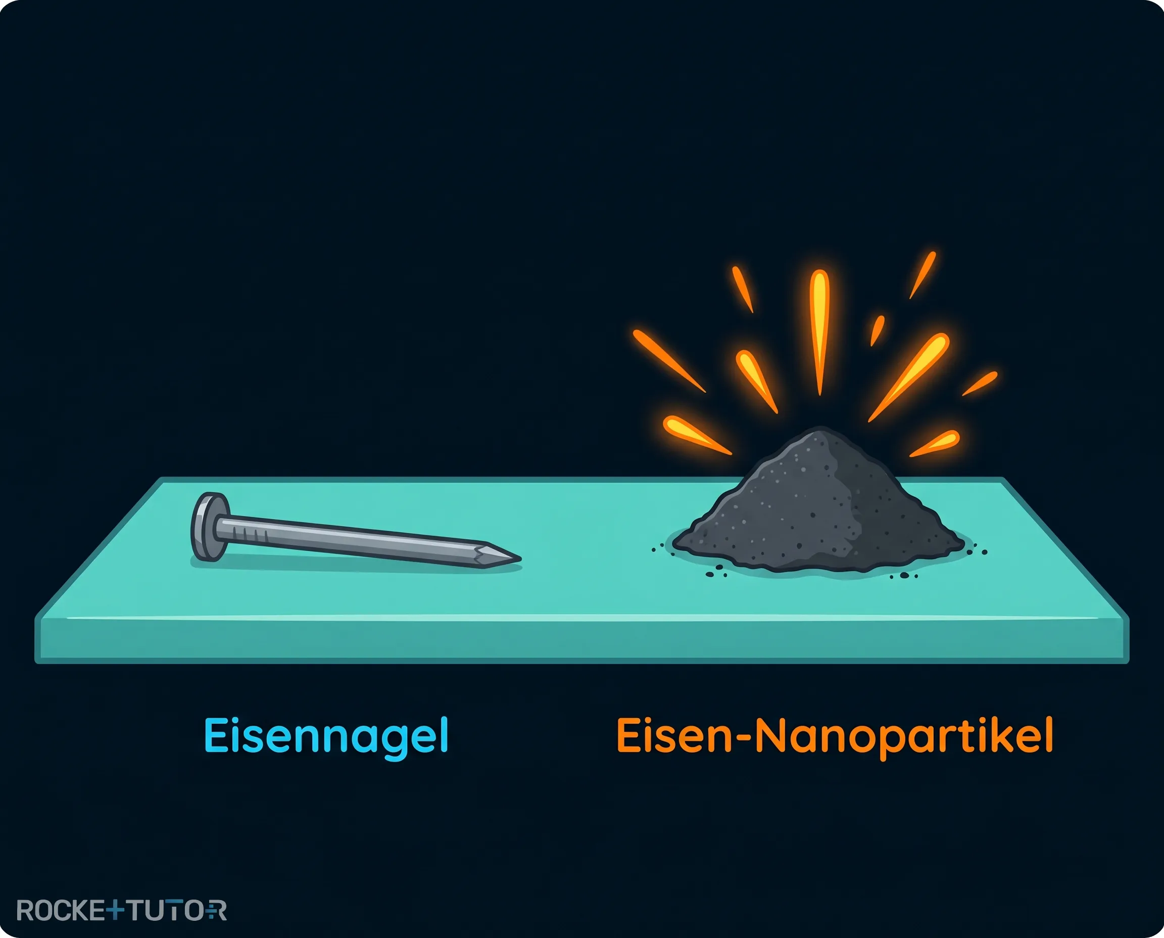 Pyrophores Eisen entzündet sich
