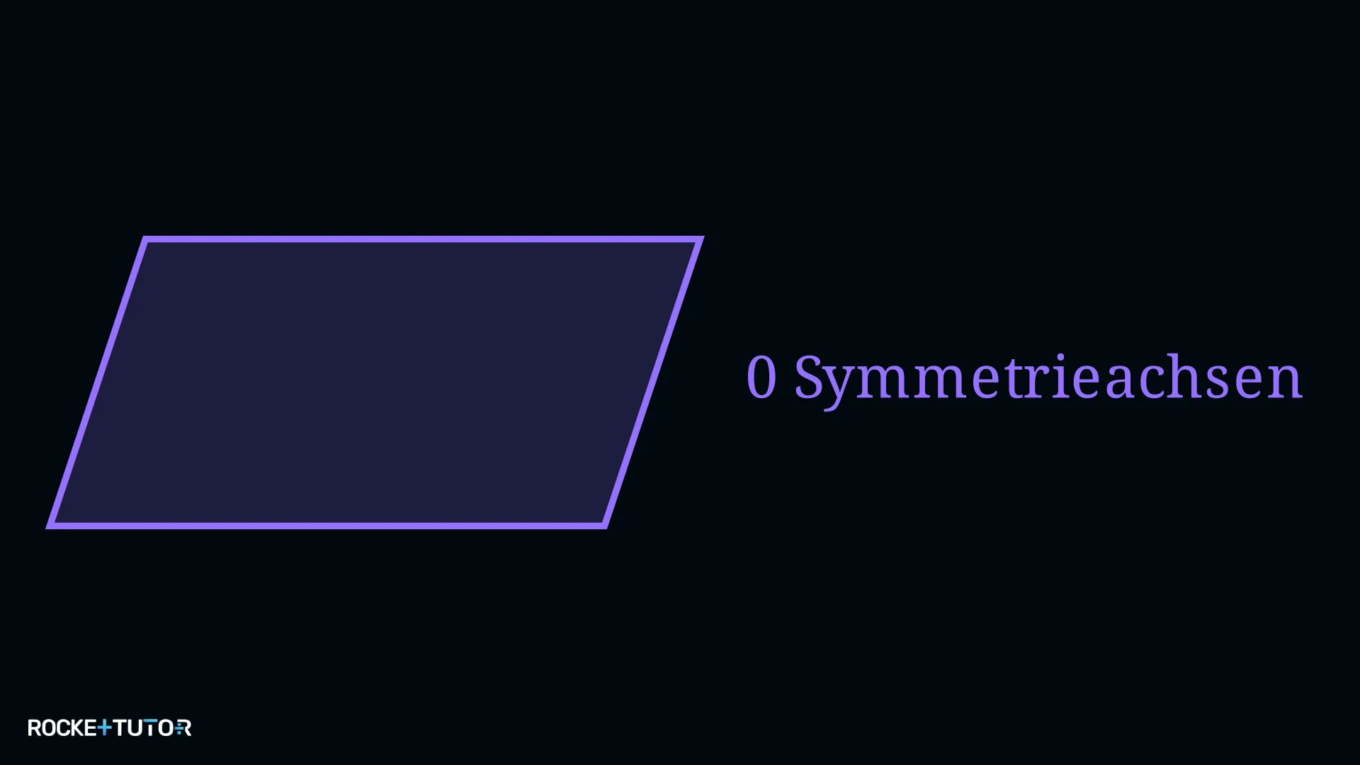 Parallelogramm ohne Symmetrieachsen mit Erklärung
