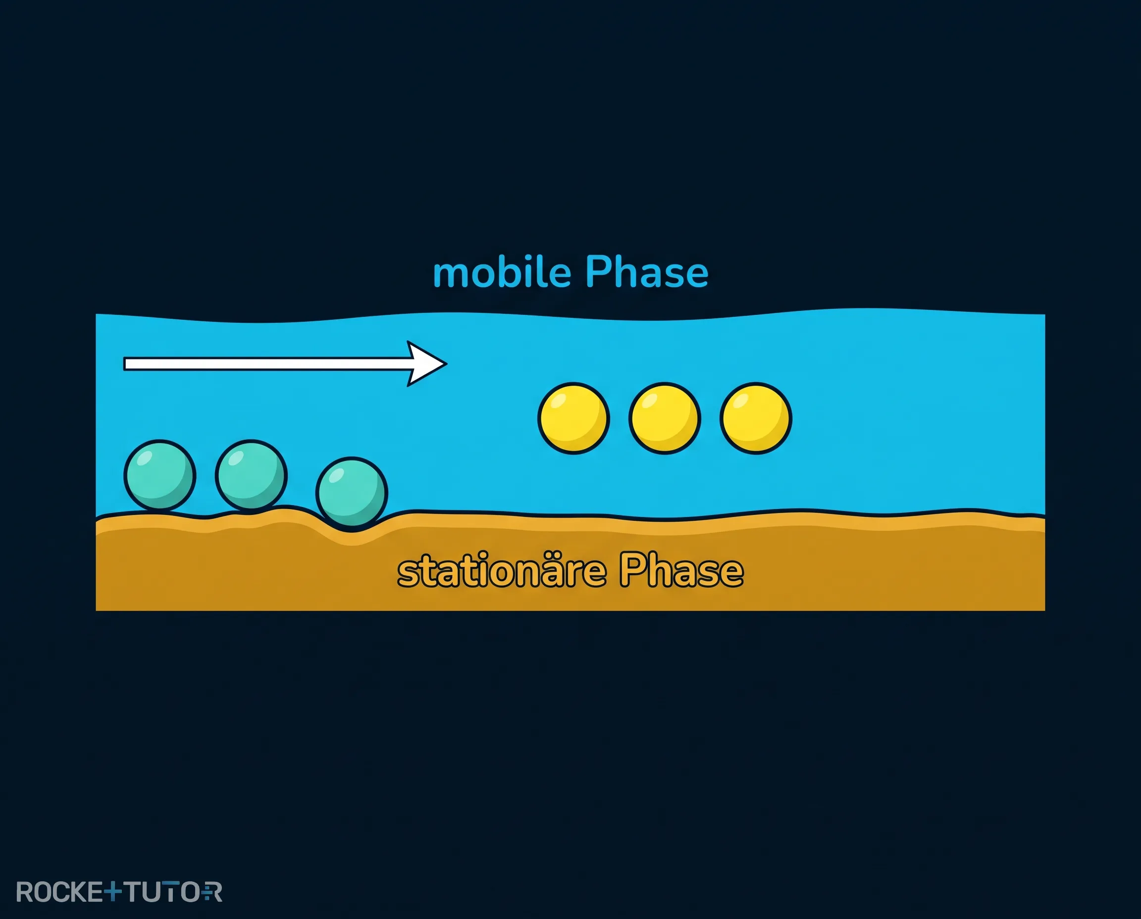 Flussmodell der Chromatographie