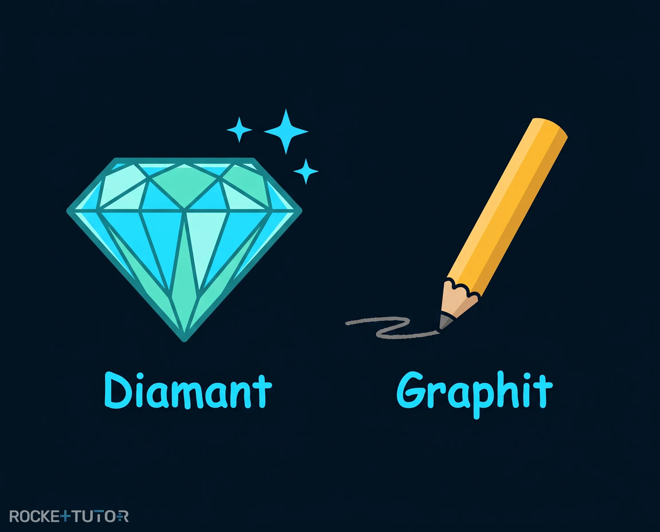 Diamant und Graphit im Vergleich