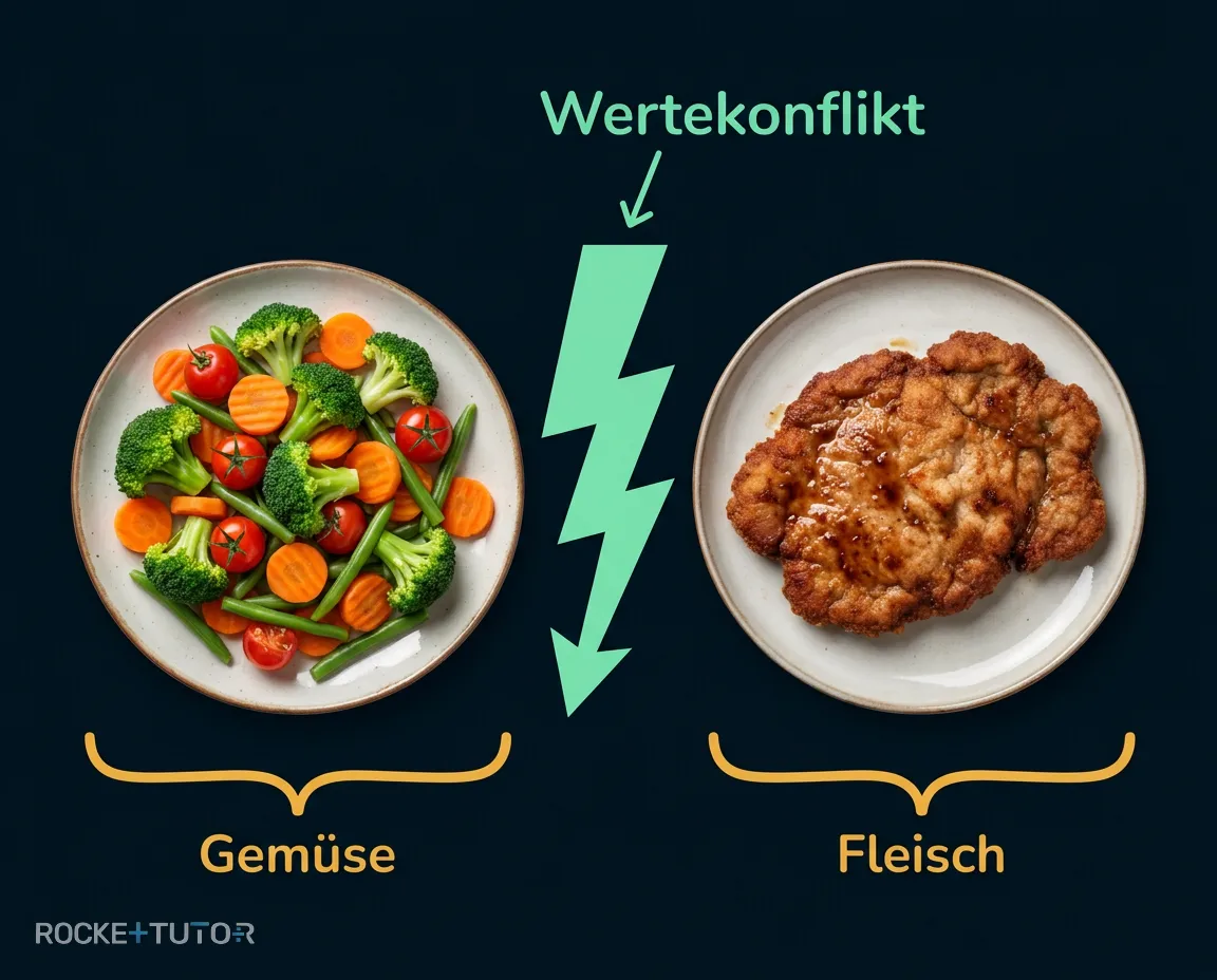 Familie streitet am Esstisch