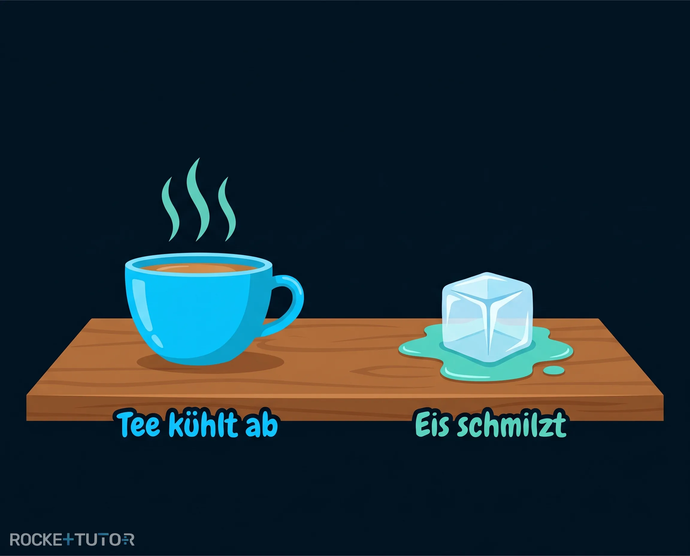 Heißer Tee kühlt ab