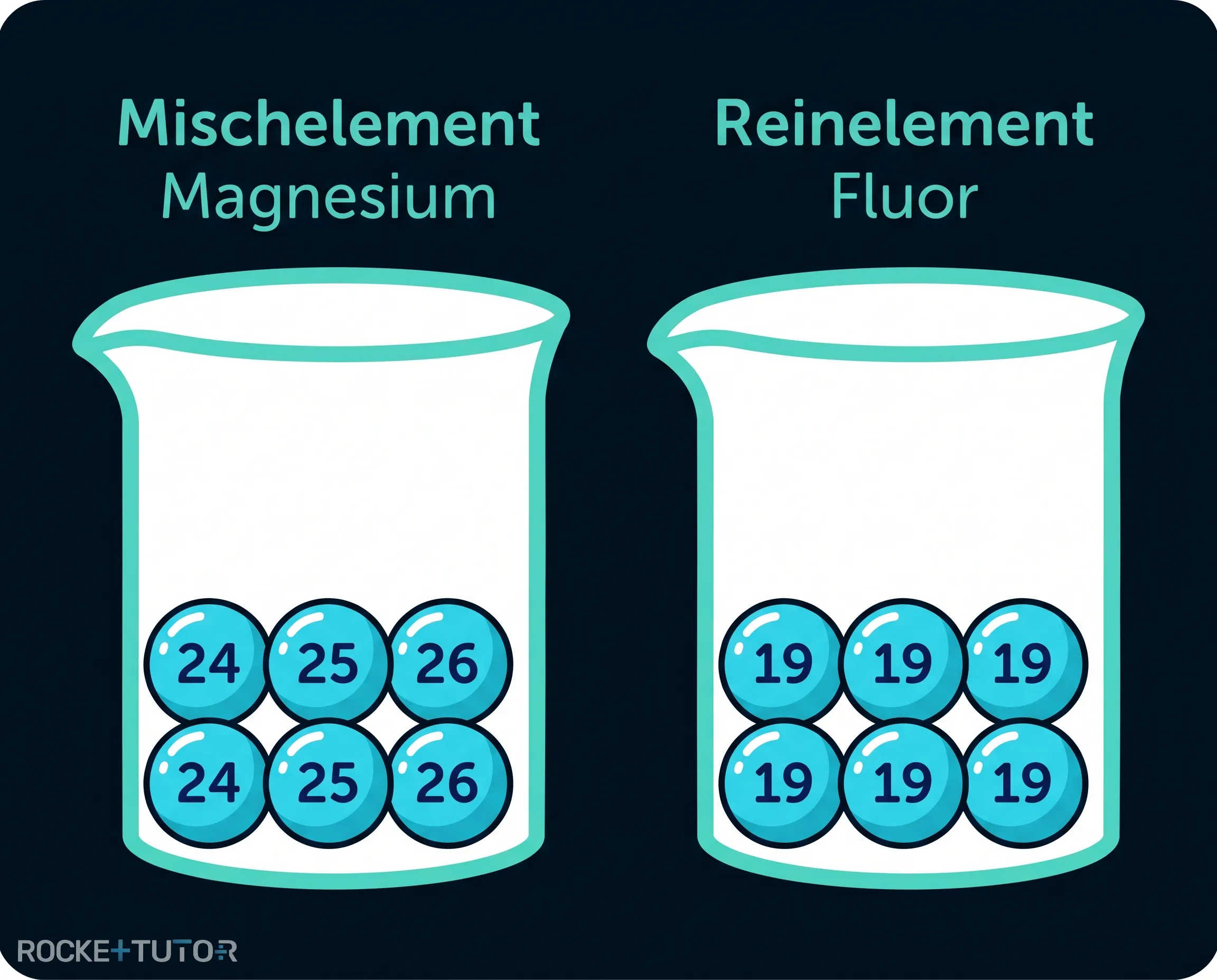 Reinelemente und Mischelemente im Vergleich