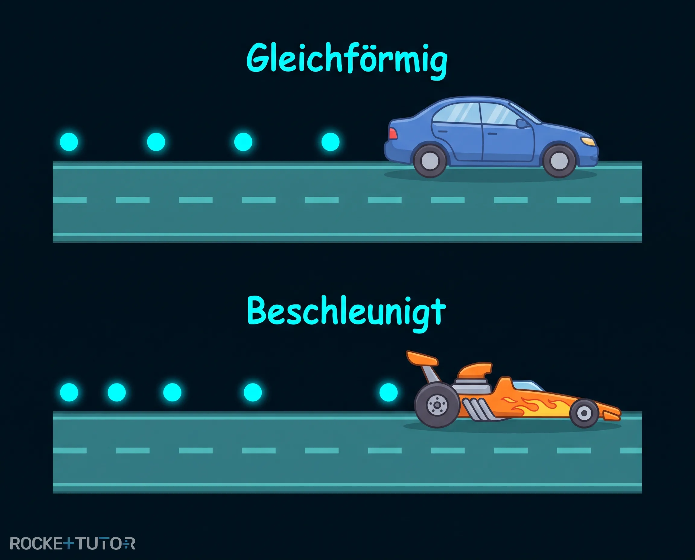 Auto auf gerader Strecke