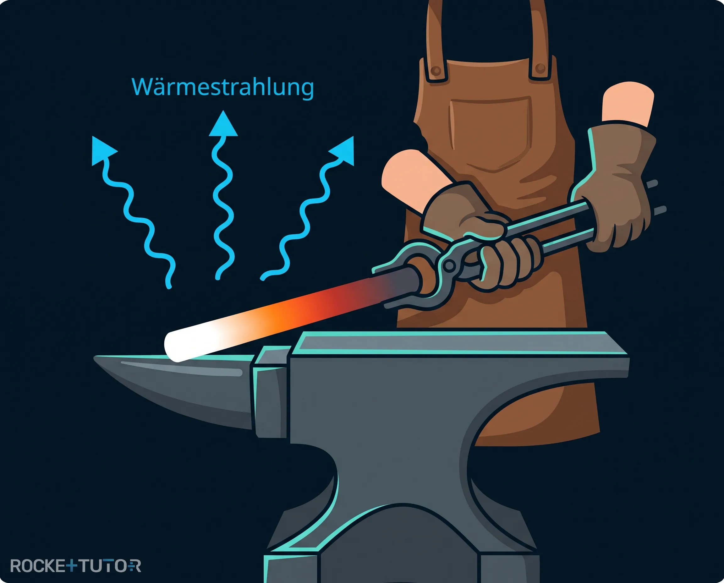 Glühendes Eisen beim Schmied