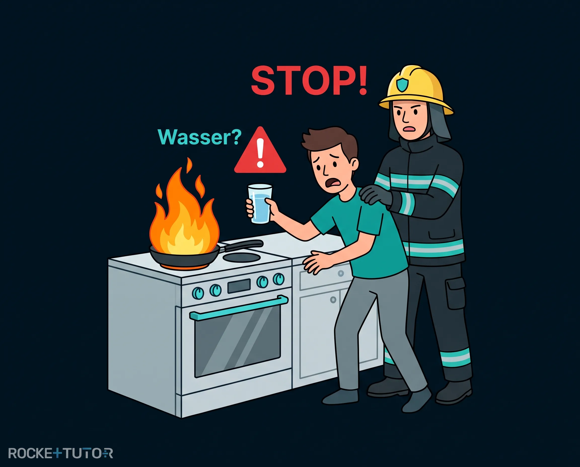 Fettexplosion in der Küche
