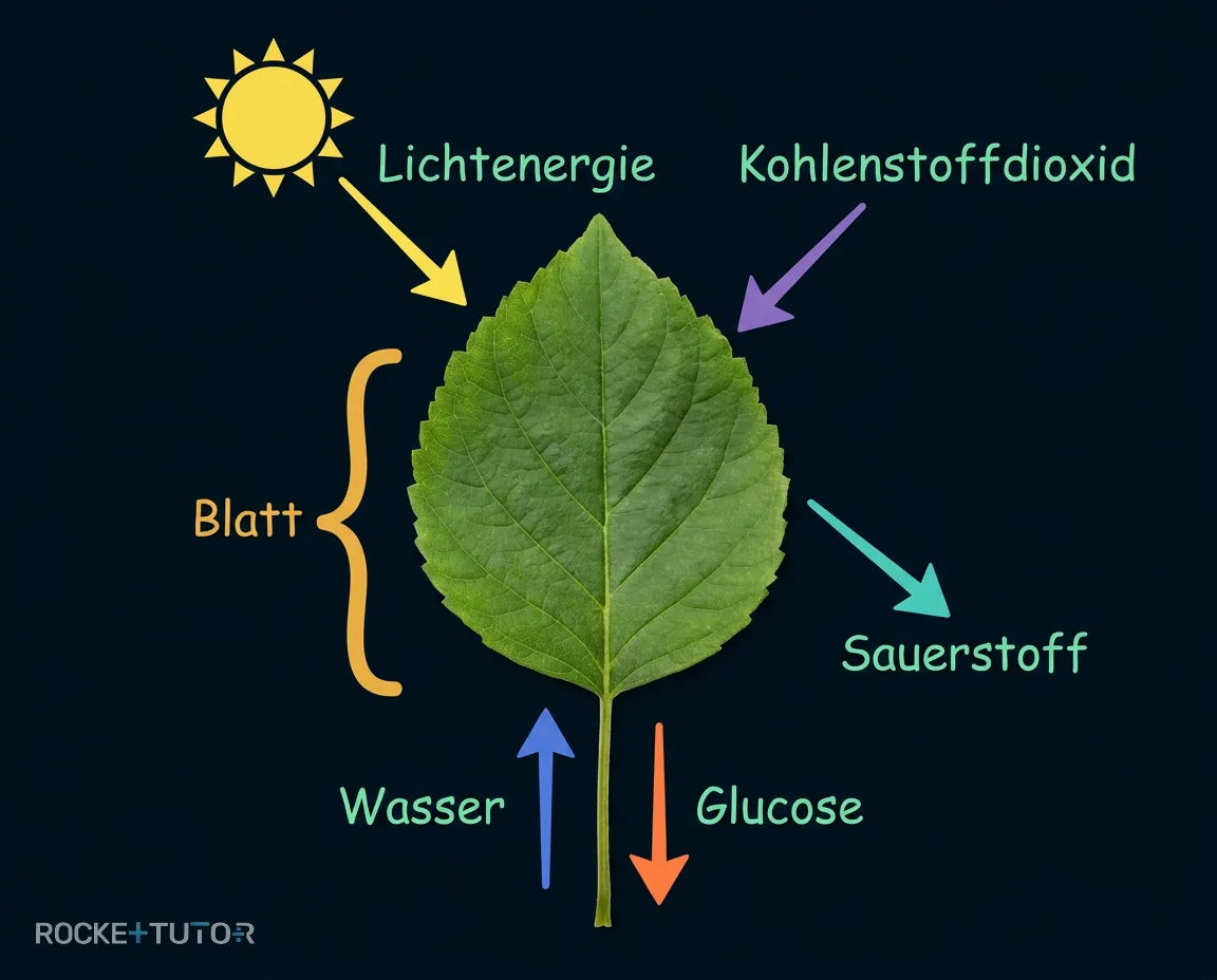 Edukte und Produkte der Photosynthese