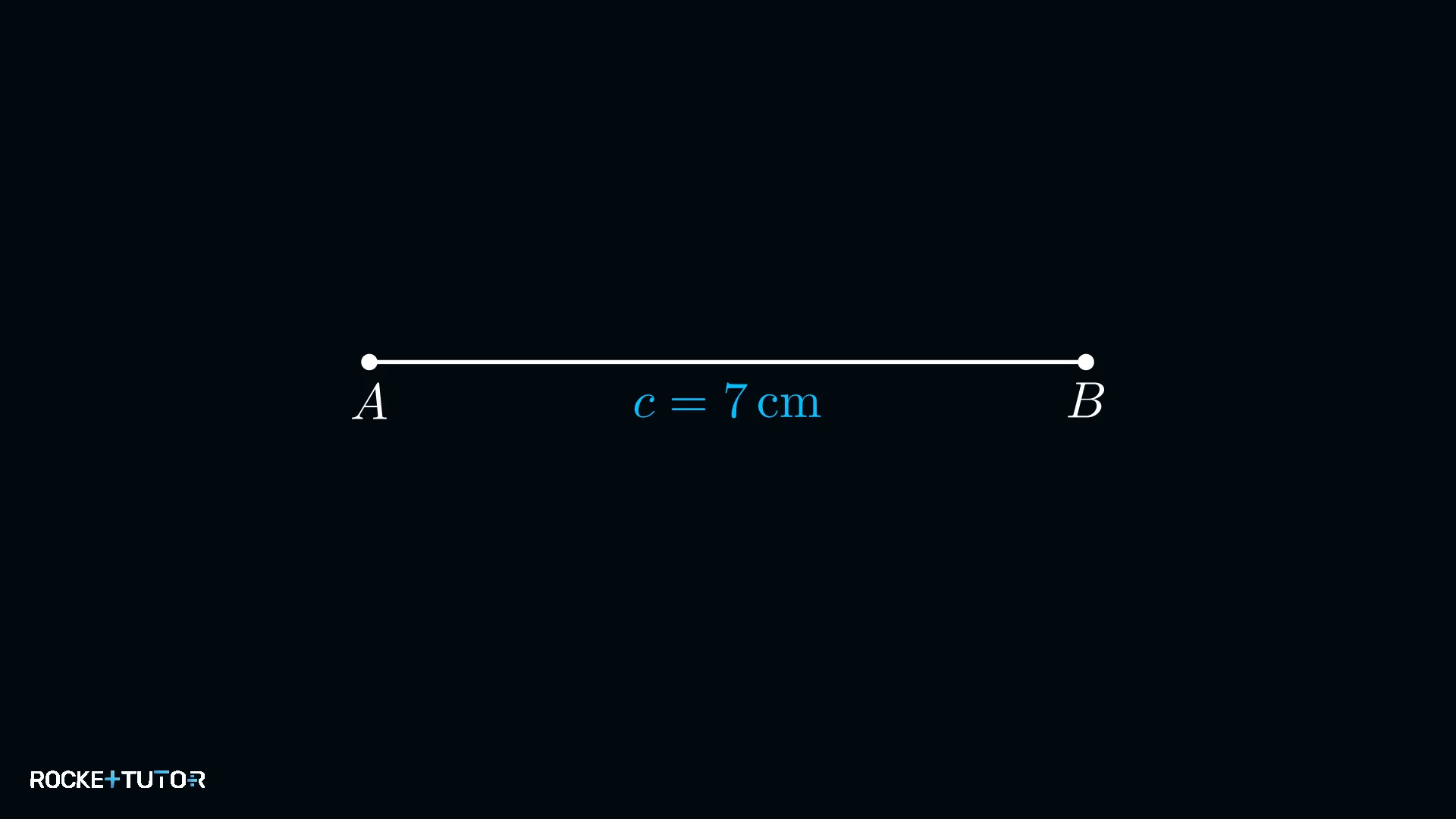 Seite c = 7 cm mit Punkten A und B
