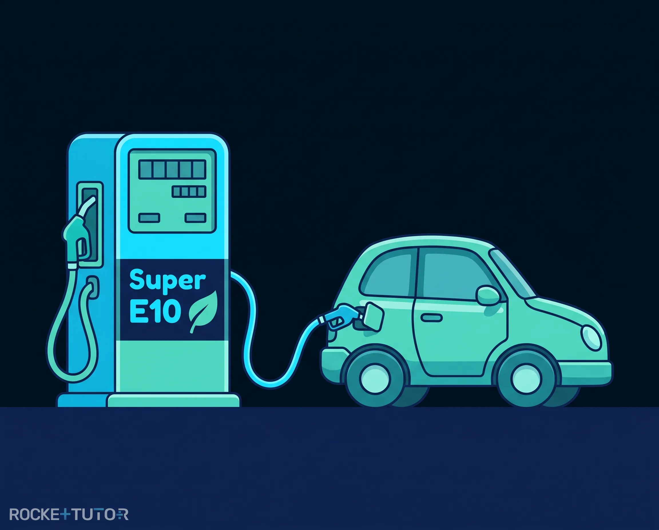 Zapfpistole für Super E10 an Tankstelle