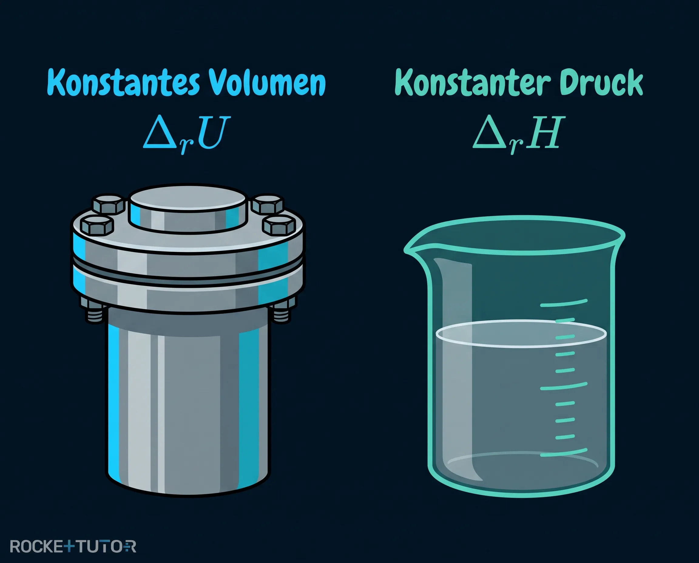 Reaktion im offenen Becherglas