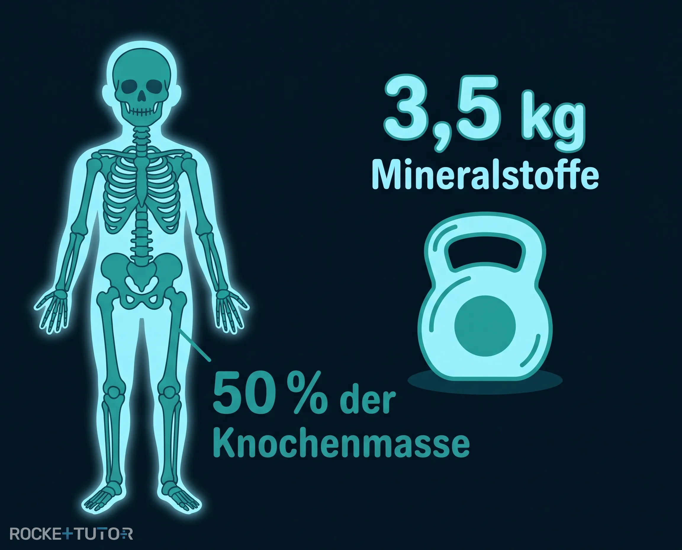 Menschliches Skelett und Knochen