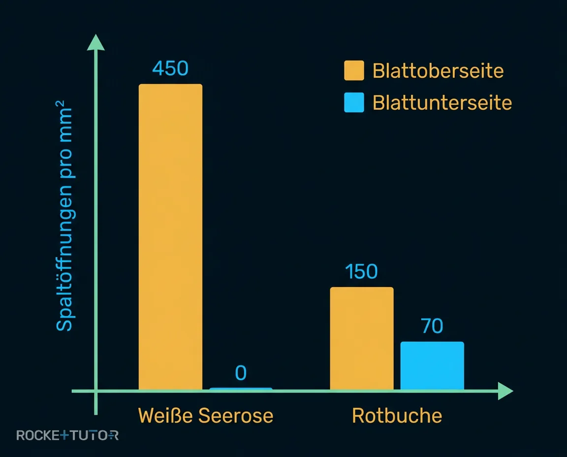 Vergleich Seerose und Rotbuche