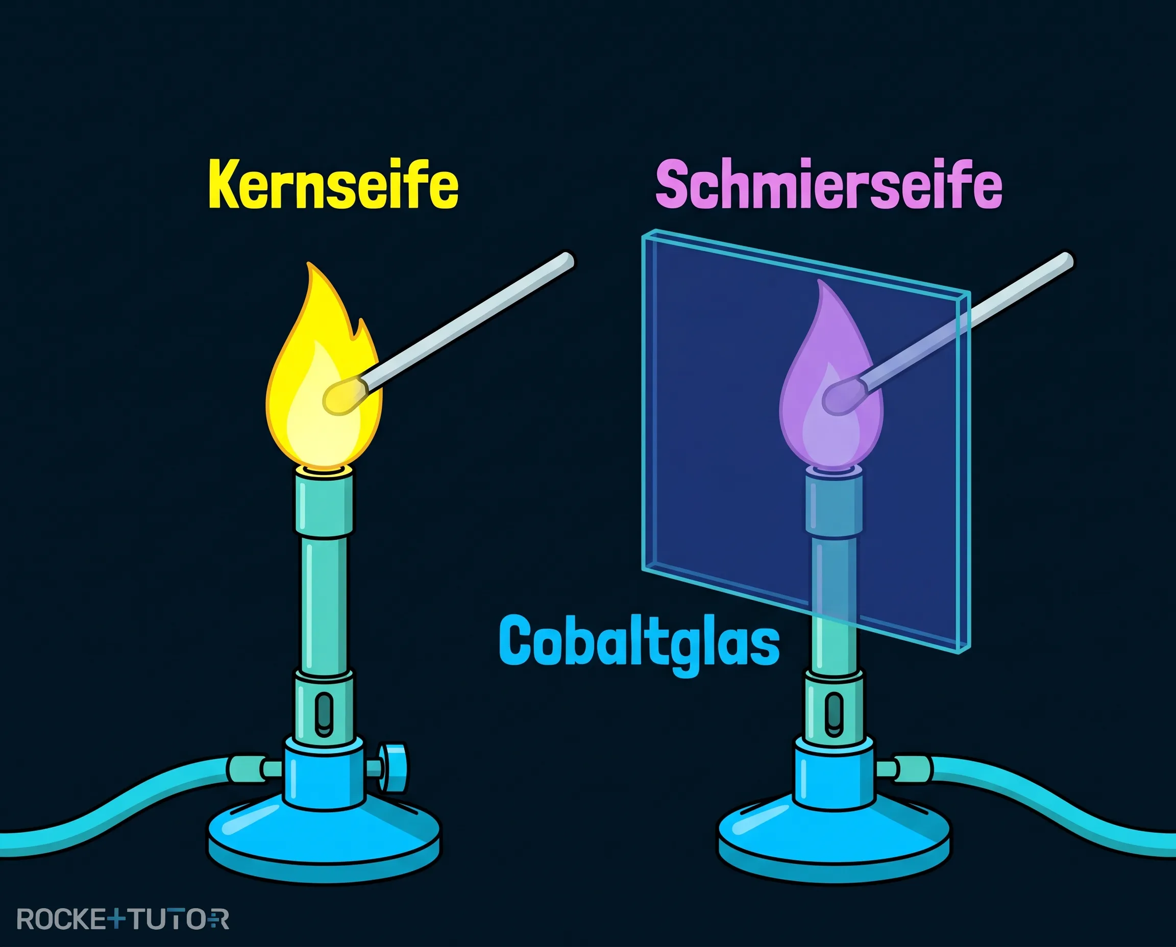 Flammenprobe mit Bunsenbrenner