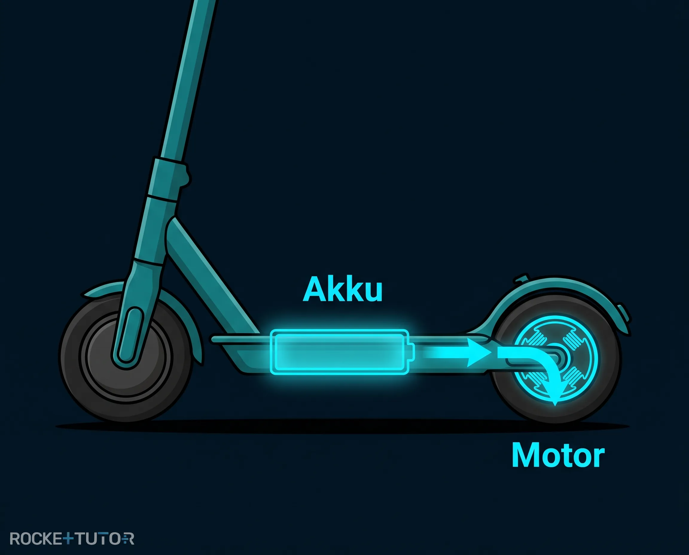 E-Scooter und kabelloses Laden