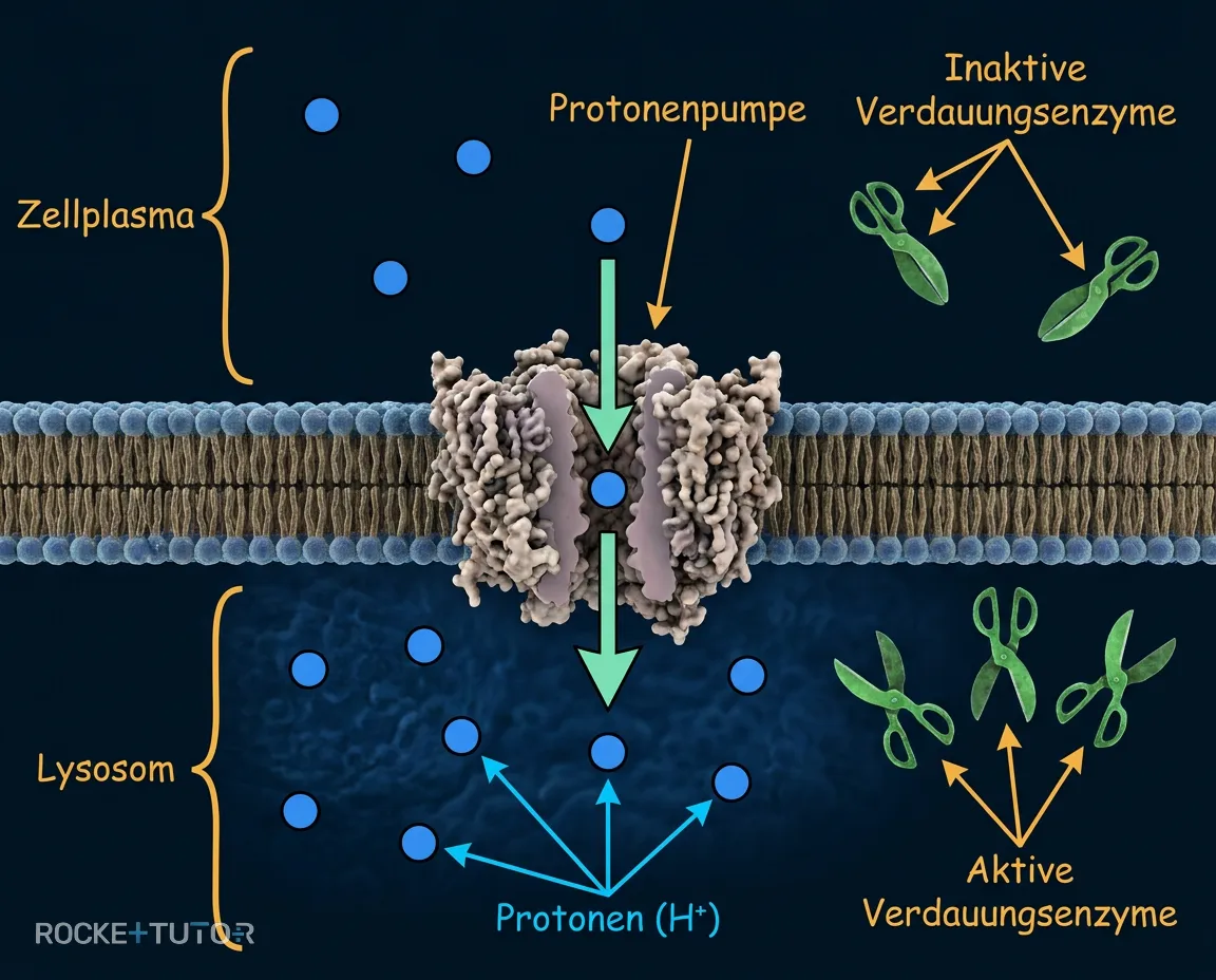 Protonenpumpe am Lysosom