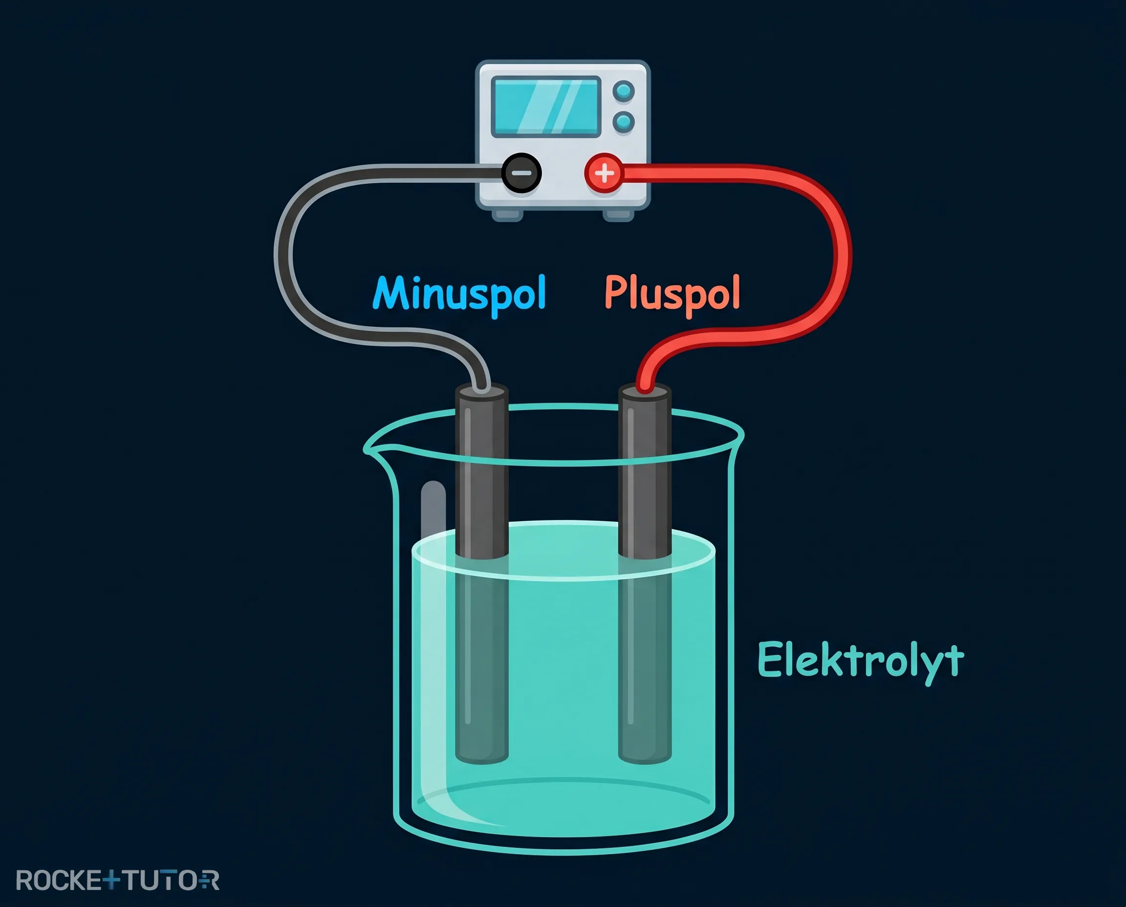 Aufbau einer einfachen Elektrolysezelle