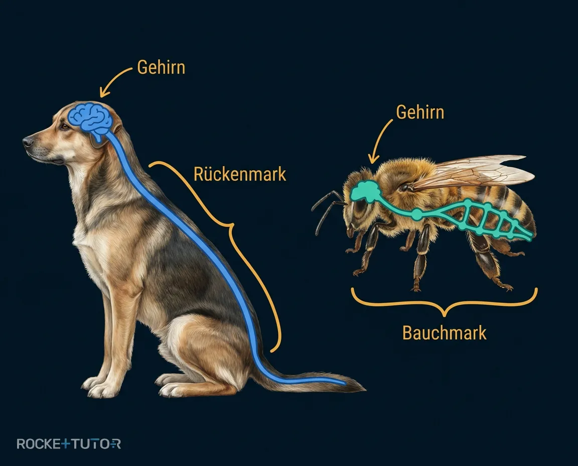 Vergleich Rückenmark und Bauchmark