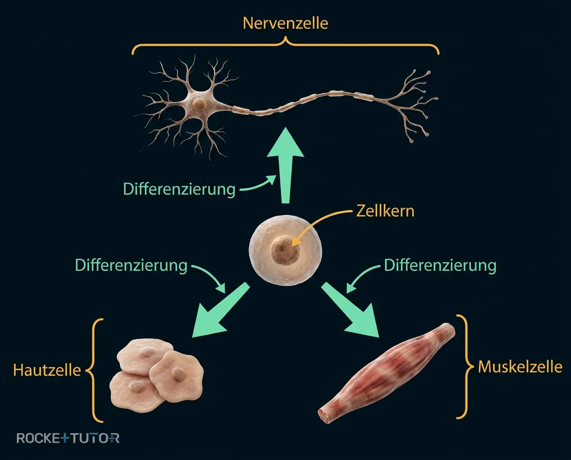 Verschiedene spezialisierte Zelltypen