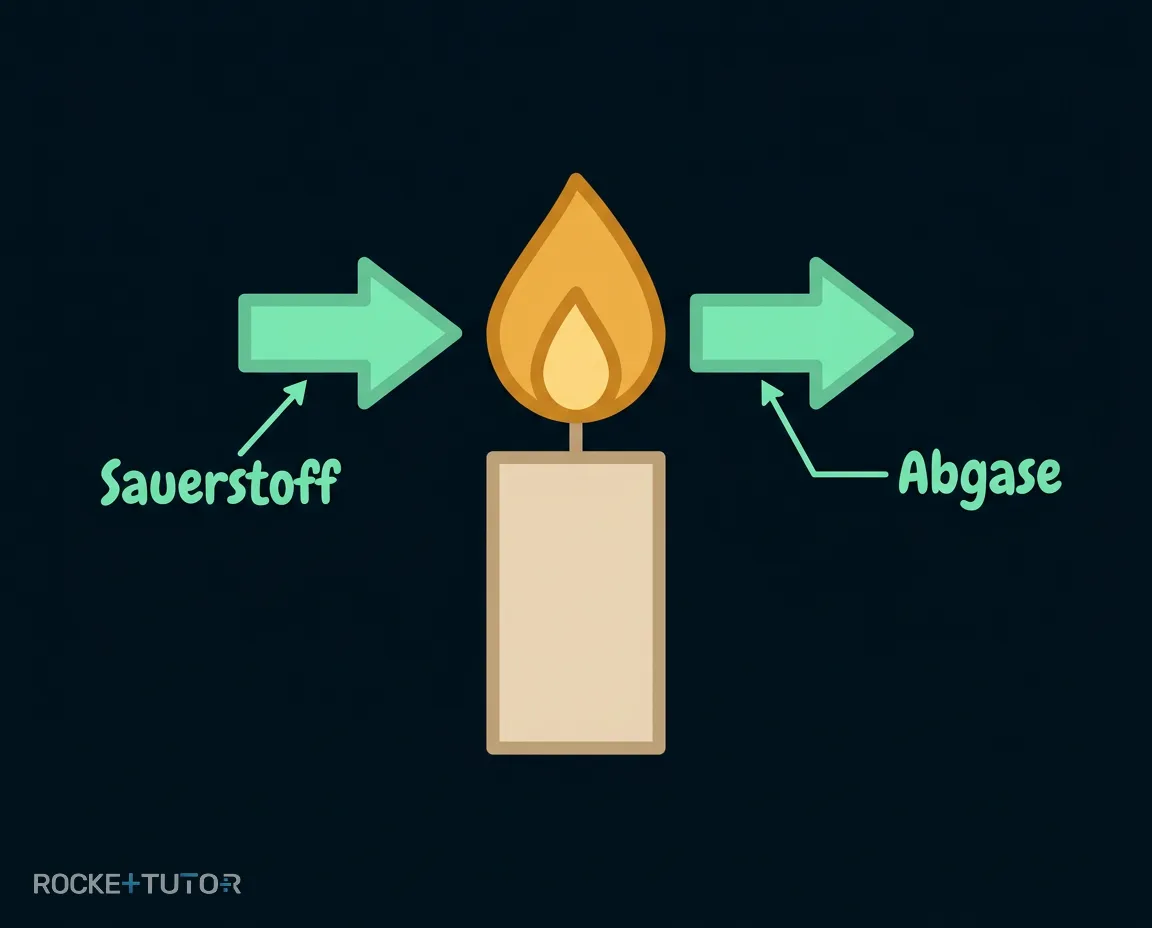Brennende Kerzenflamme im Dunkeln